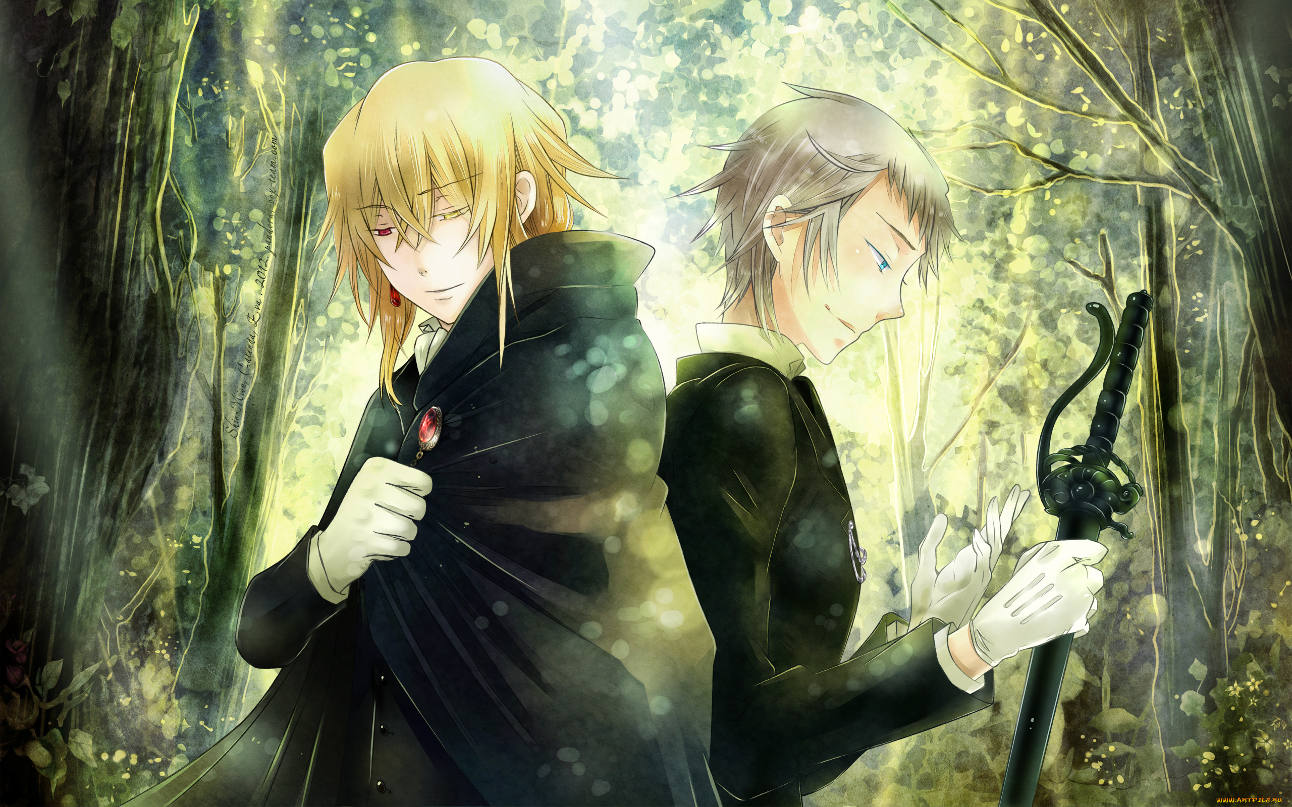 аниме, pandora, hearts, eliot, nightray, vincent