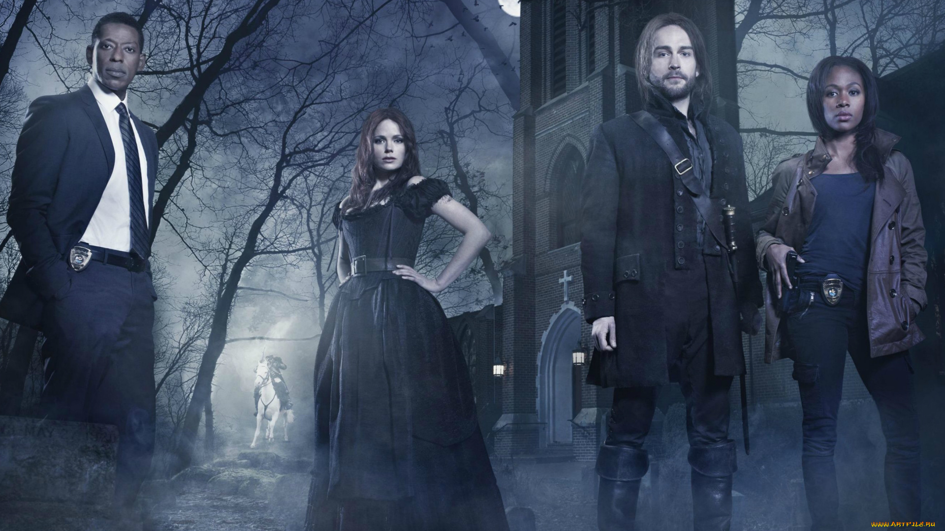 кино, фильмы, sleepy, hollow, , сериал, ночь, икабод, крейн, церковь