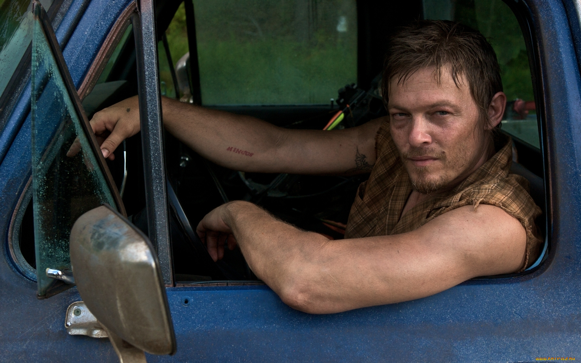 кино, фильмы, the, walking, dead, автомобиль, тату, дэрил, сериал