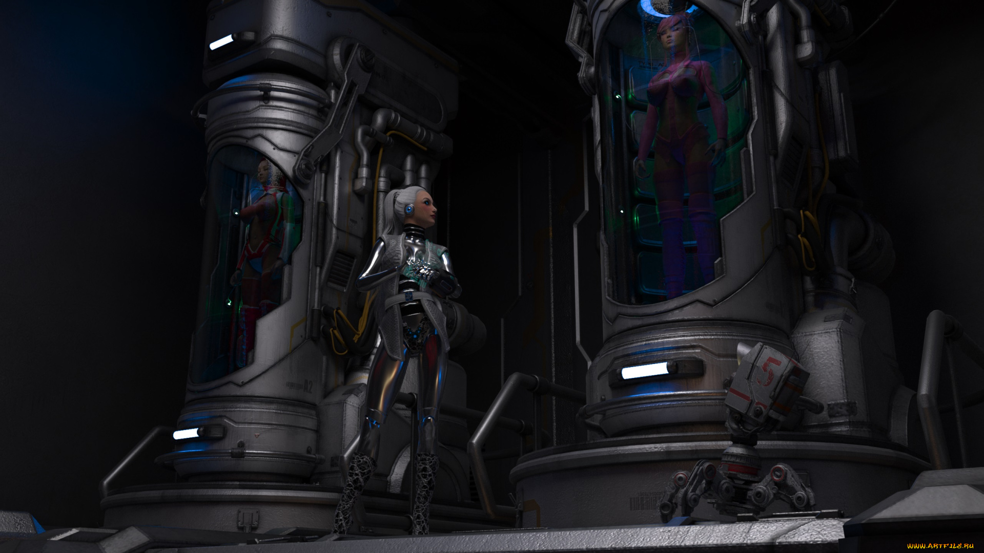 3д, графика, фантазия, , fantasy, оружие, фон, взгляд, девушка