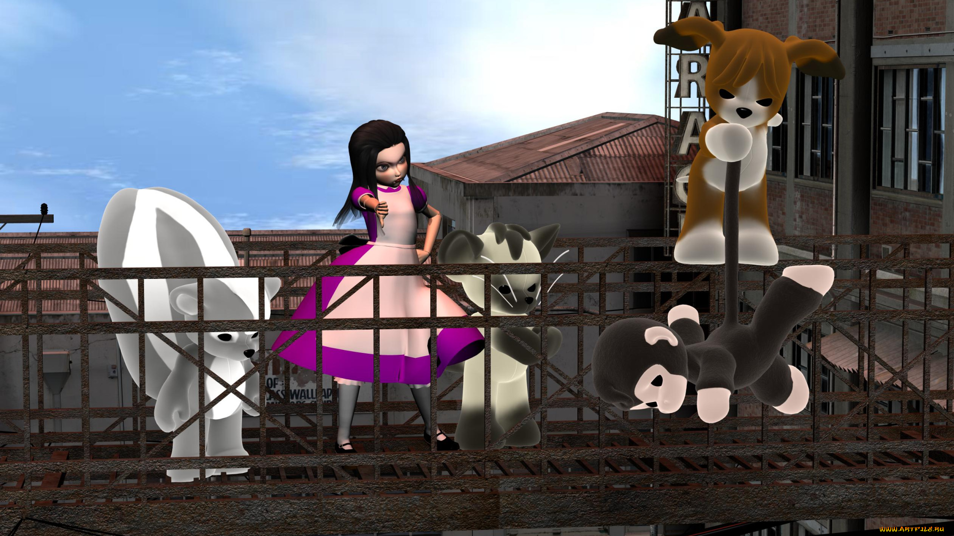 3д, графика, люди, , people, игрушки, девочка