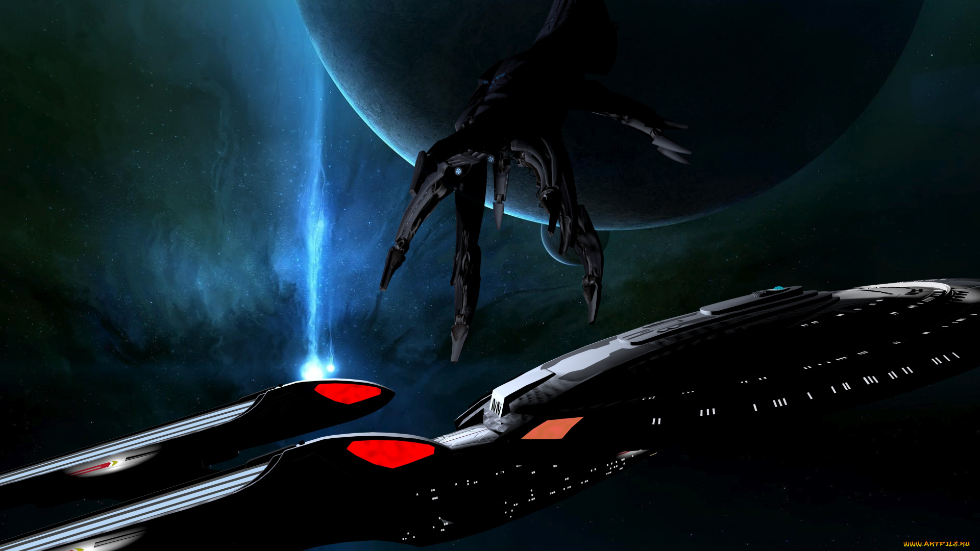 космос, арт, звезды, вселенная, космический, корабль