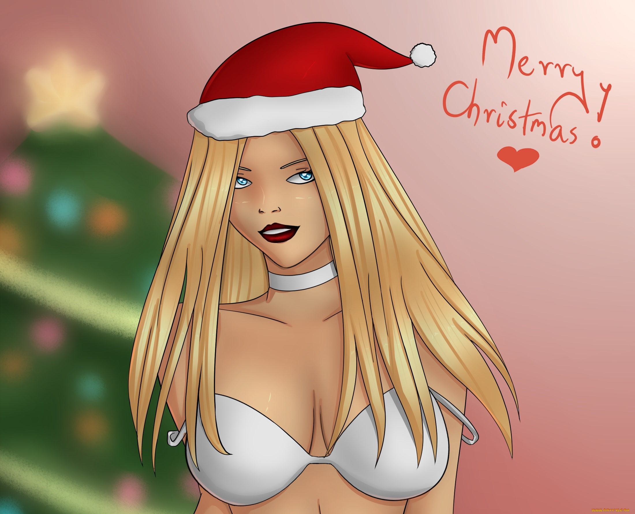 рисованное, люди, шапка, фон, взгляд, девушка