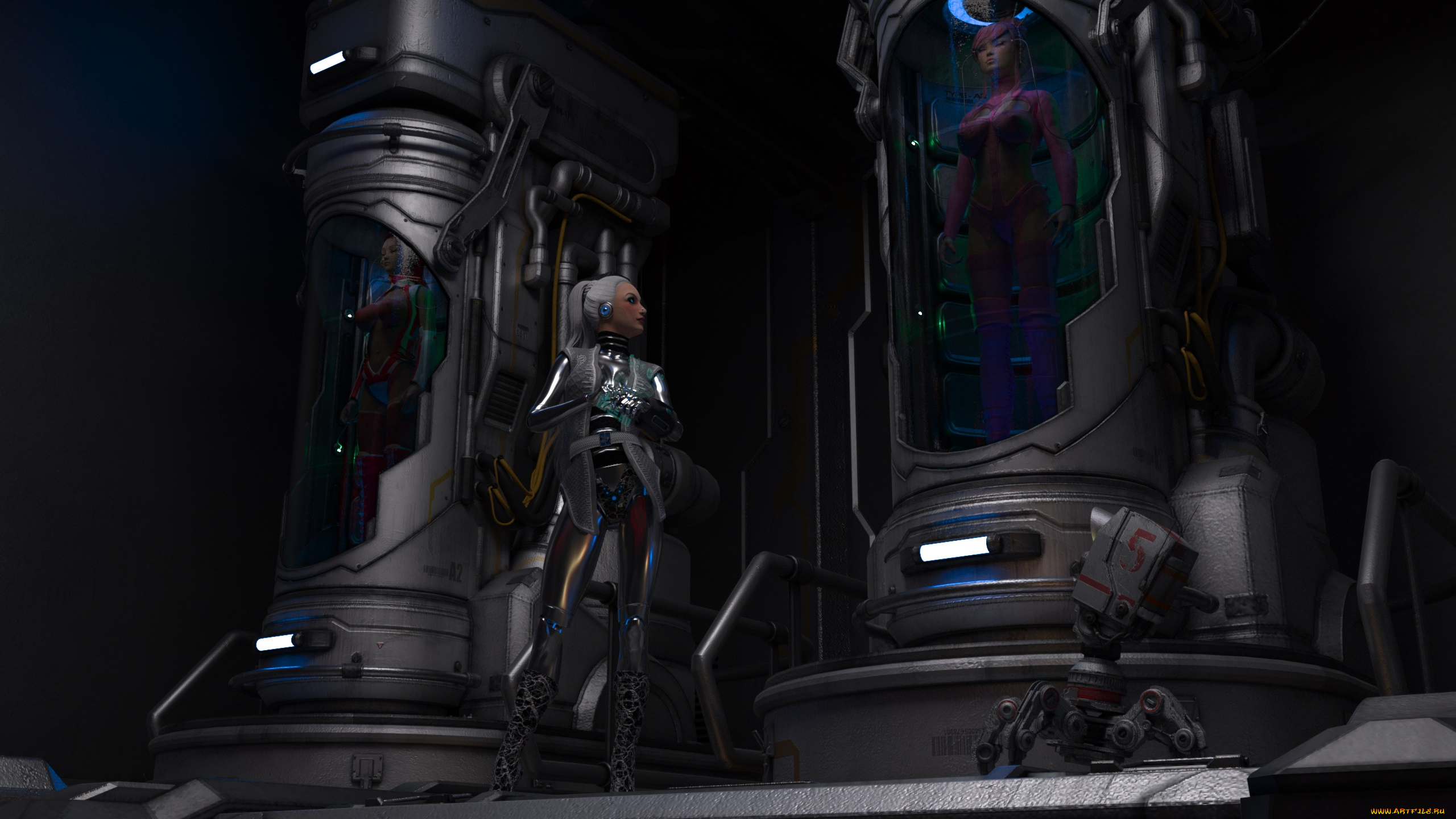 3д, графика, фантазия, , fantasy, оружие, фон, взгляд, девушка