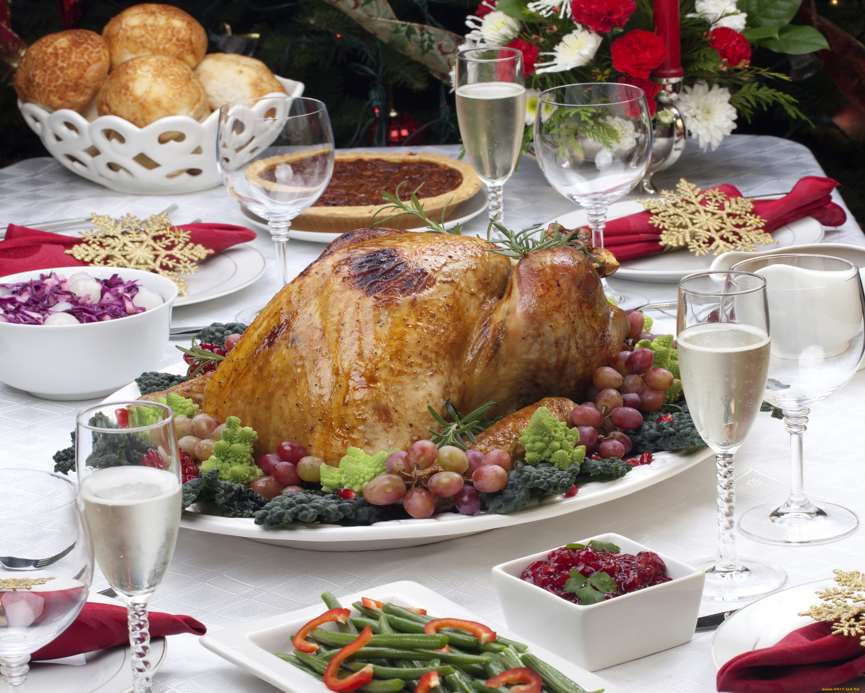еда, мясные, блюда, курица, овощи, празщдник, сервировка