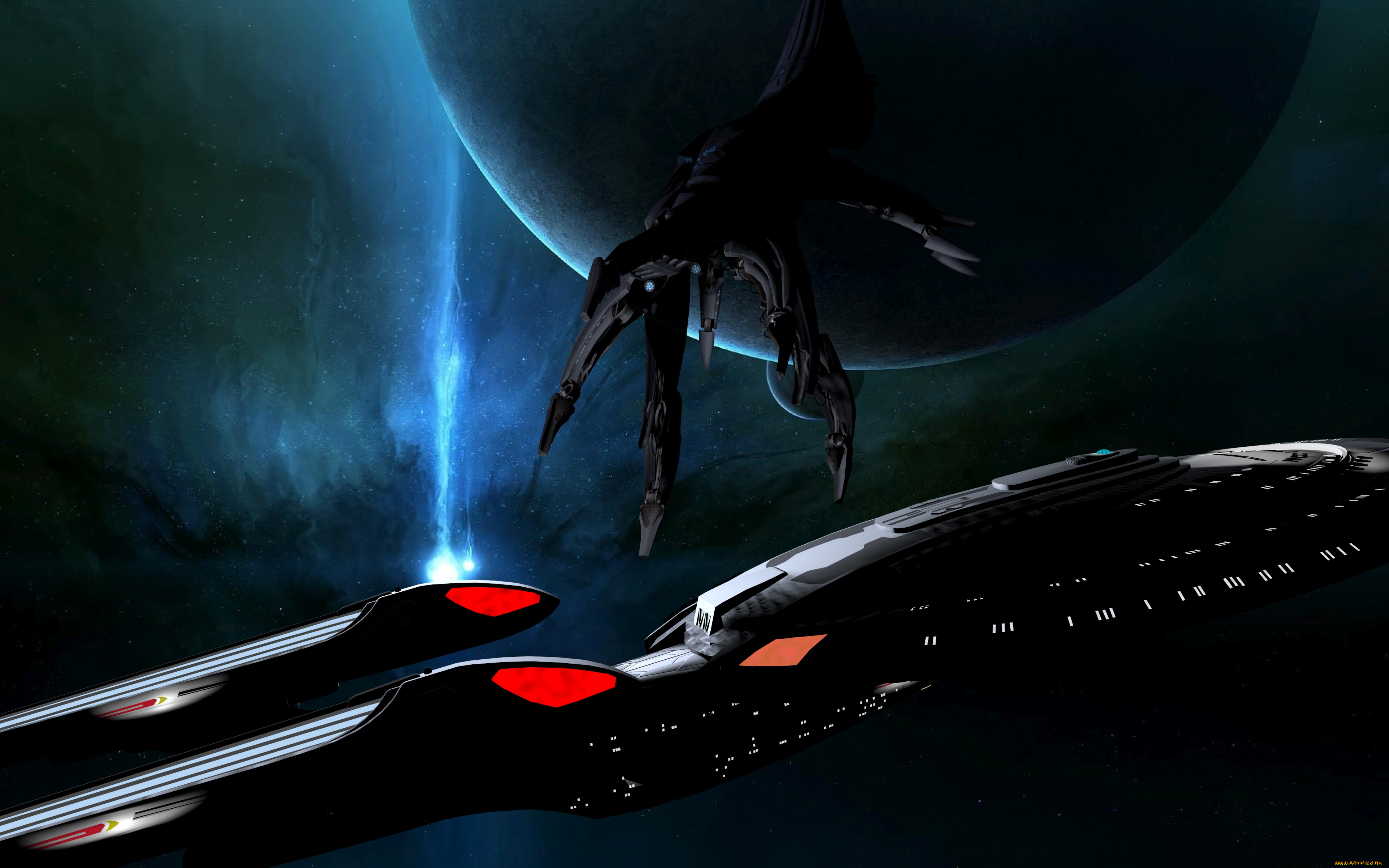 космос, арт, звезды, вселенная, космический, корабль