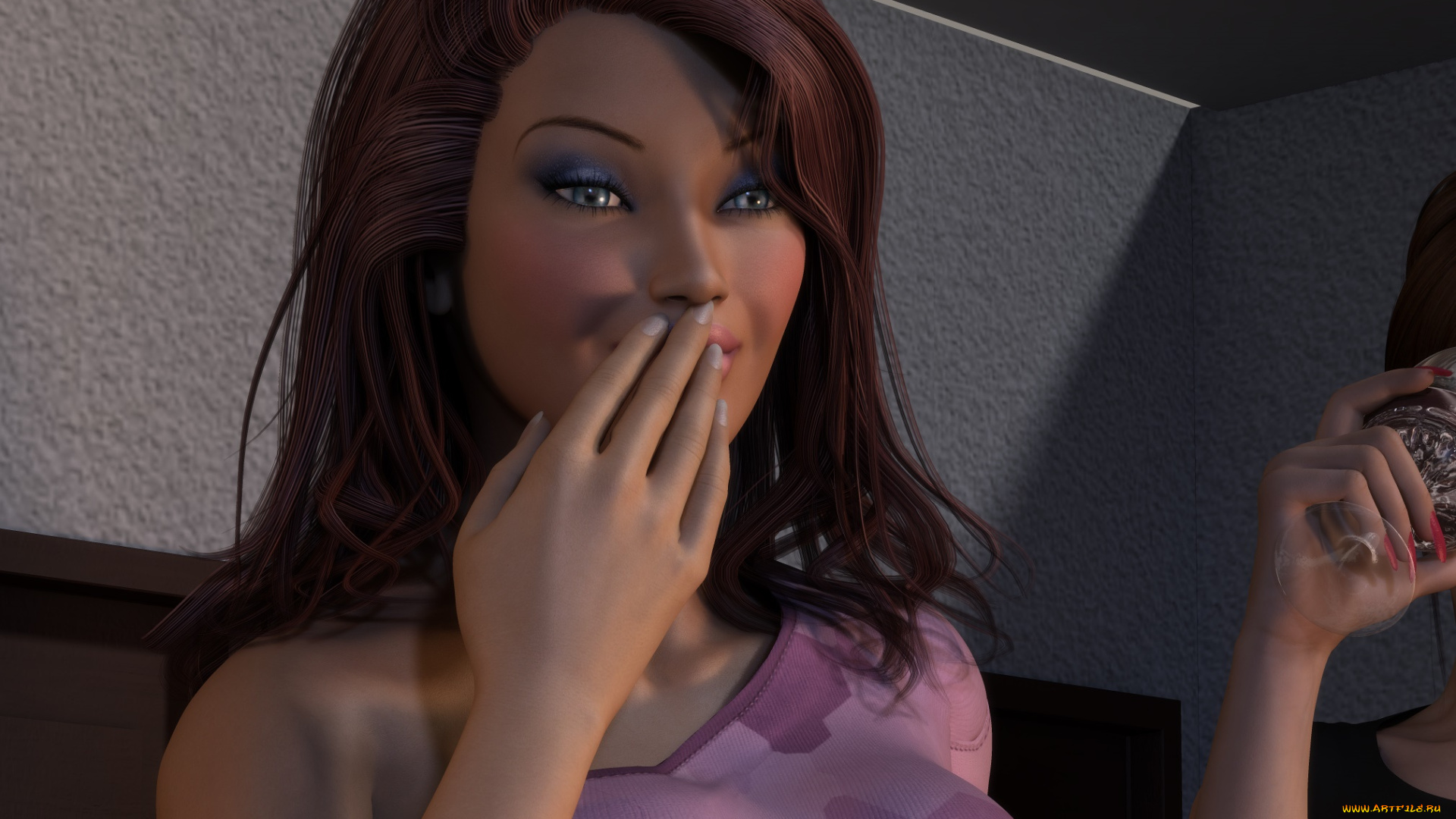 3д, графика, люди, , people, взгляд, фон, девушка