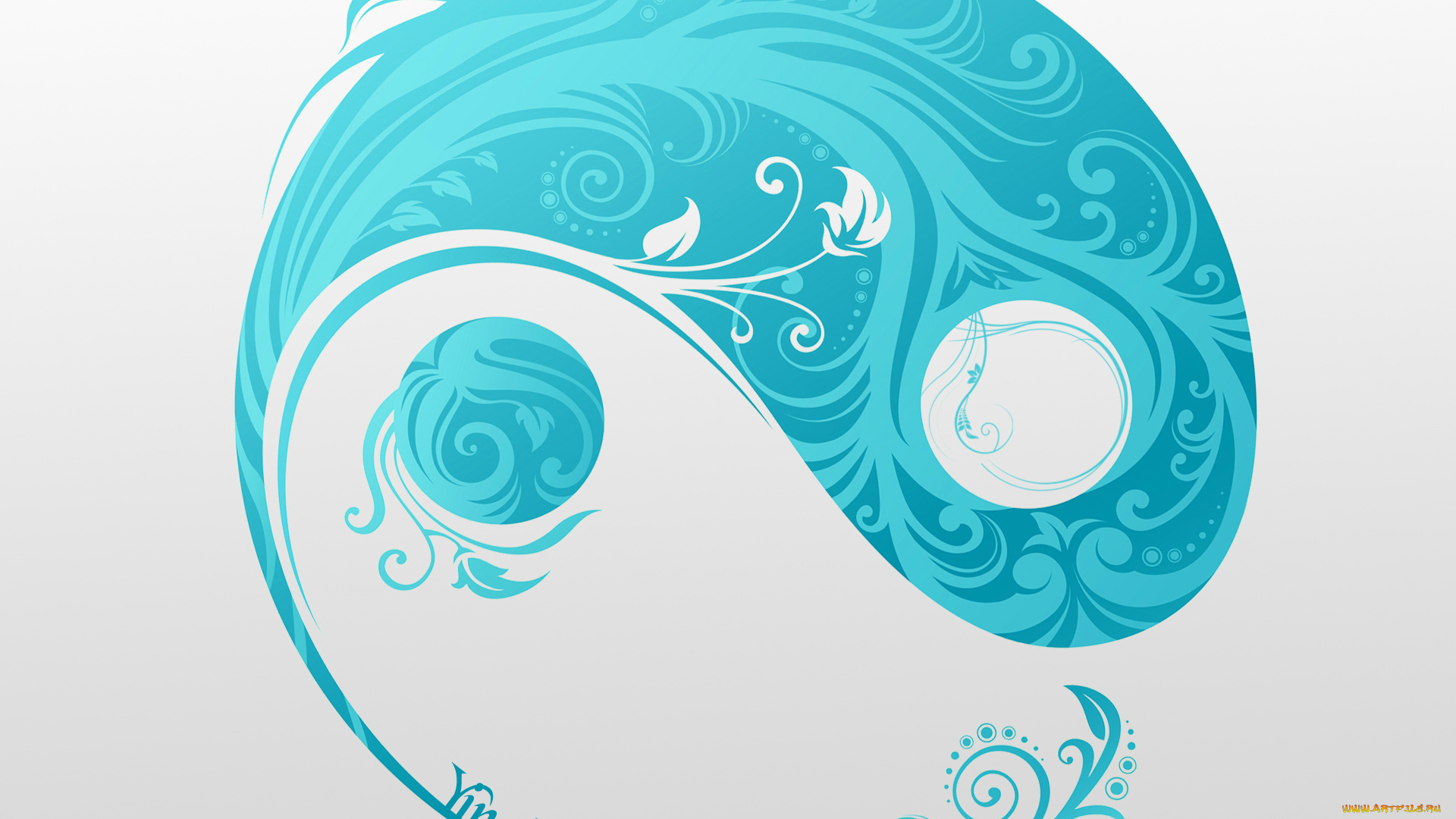 векторная, графика, графика, , graphics, yin-yang, smile, символ, ин-янь, серый, фон