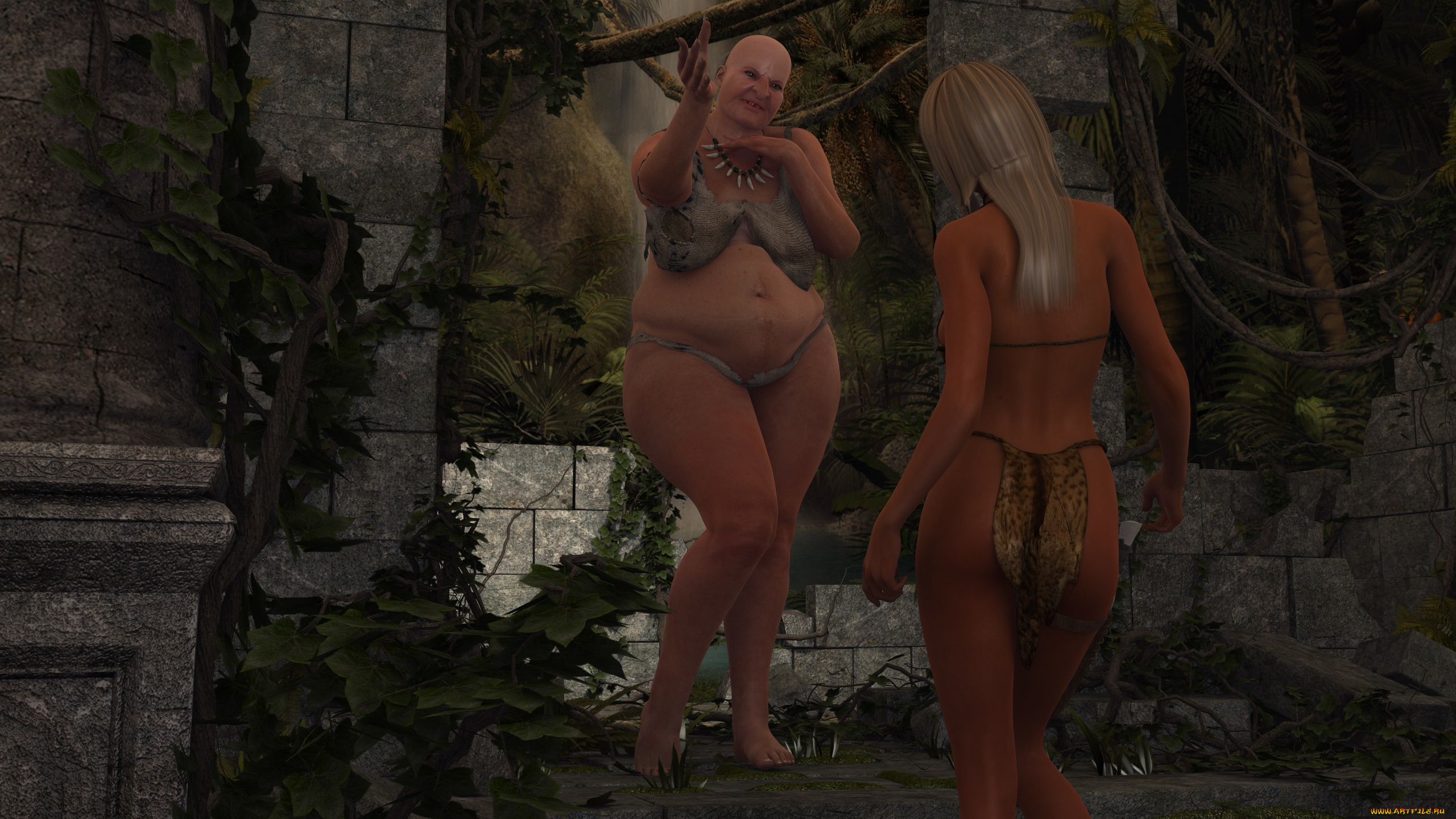 3д, графика, фантазия, , fantasy, фон, взгляд, девушки