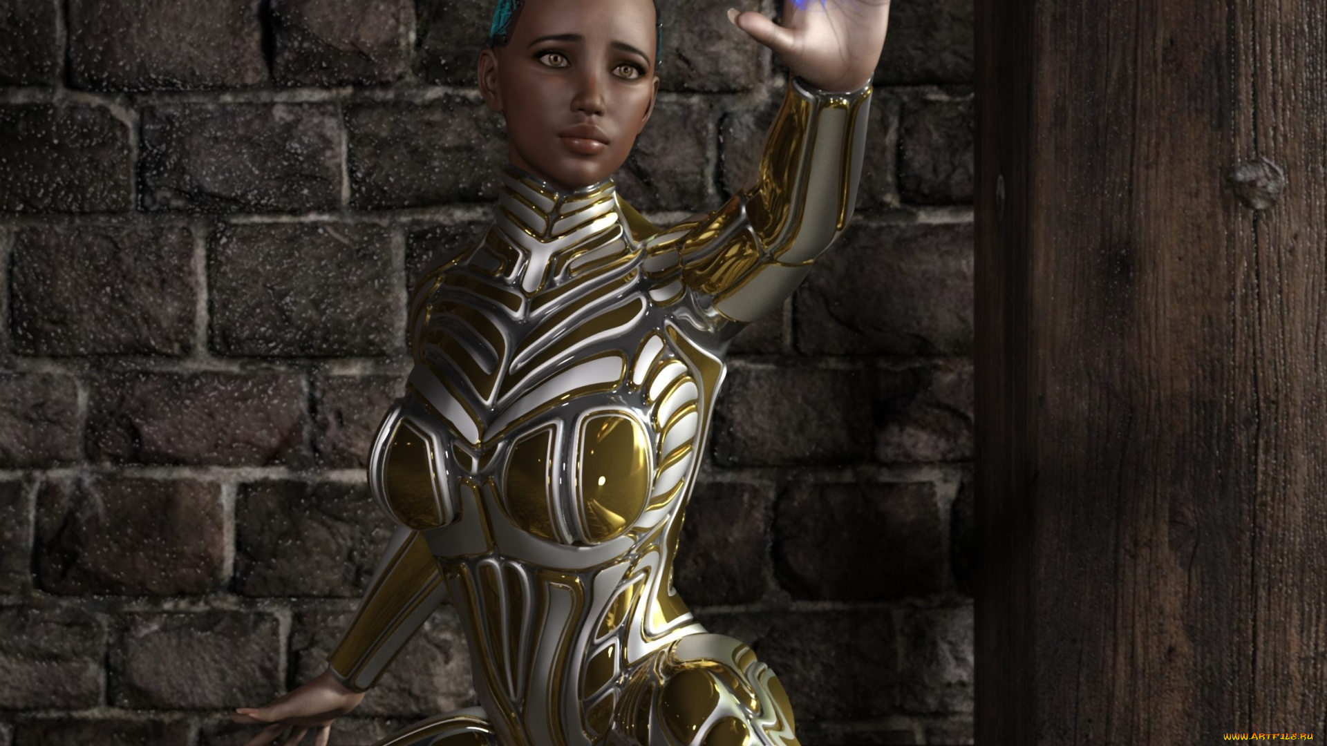 3д, графика, фантазия, , fantasy, фон, взгляд, девушка