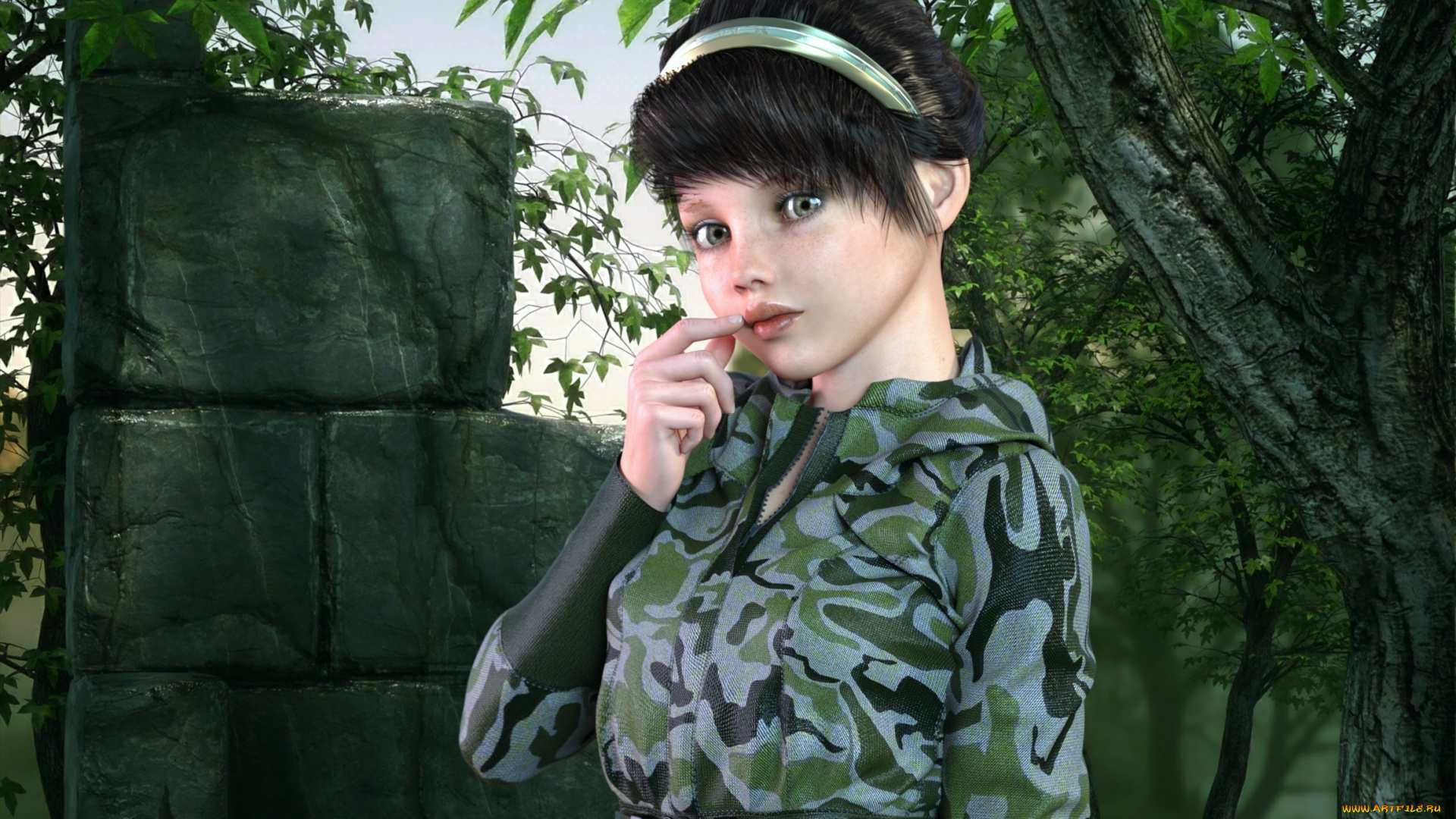 3д, графика, люди, , people, фон, взгляд, девушка