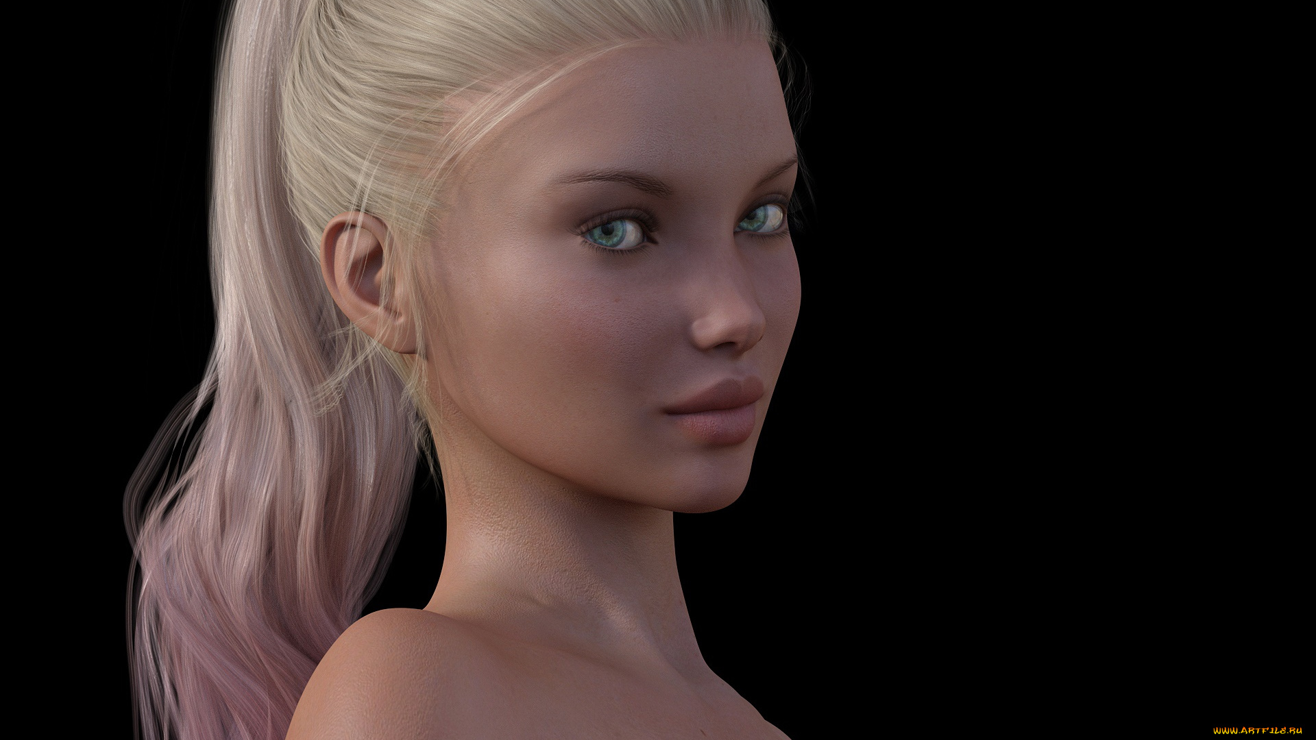 3д, графика, портрет, , portraits, фон, взгляд, девушка