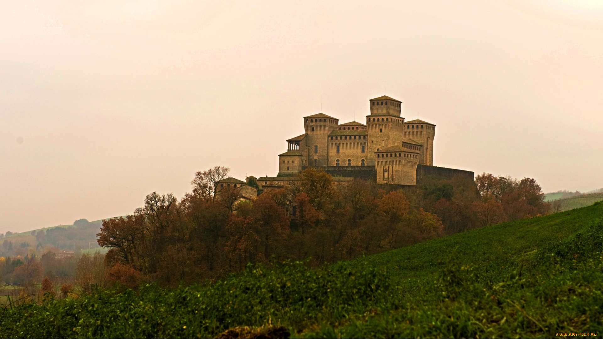 castello, di, torrechiara, города, замки, италии, castello, di, torrechiara