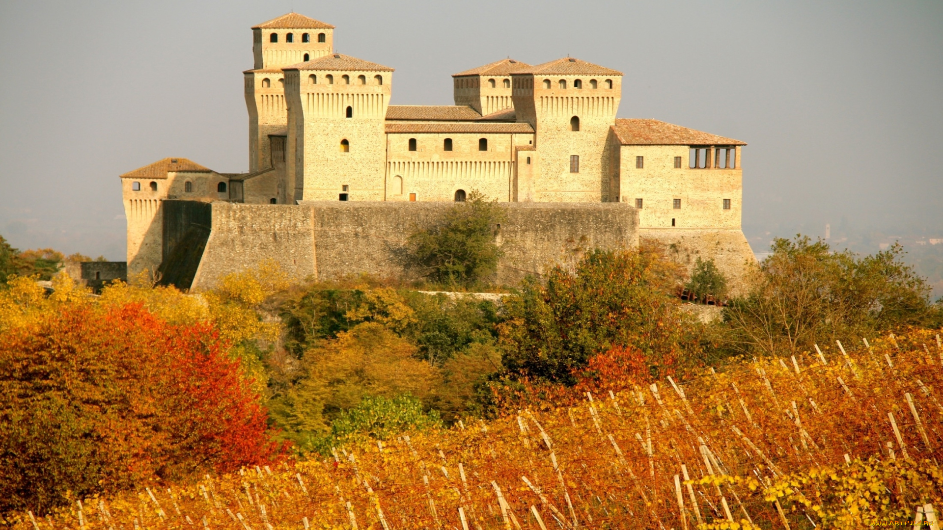 castello, di, torrechiara, города, замки, италии, castello, di, torrechiara