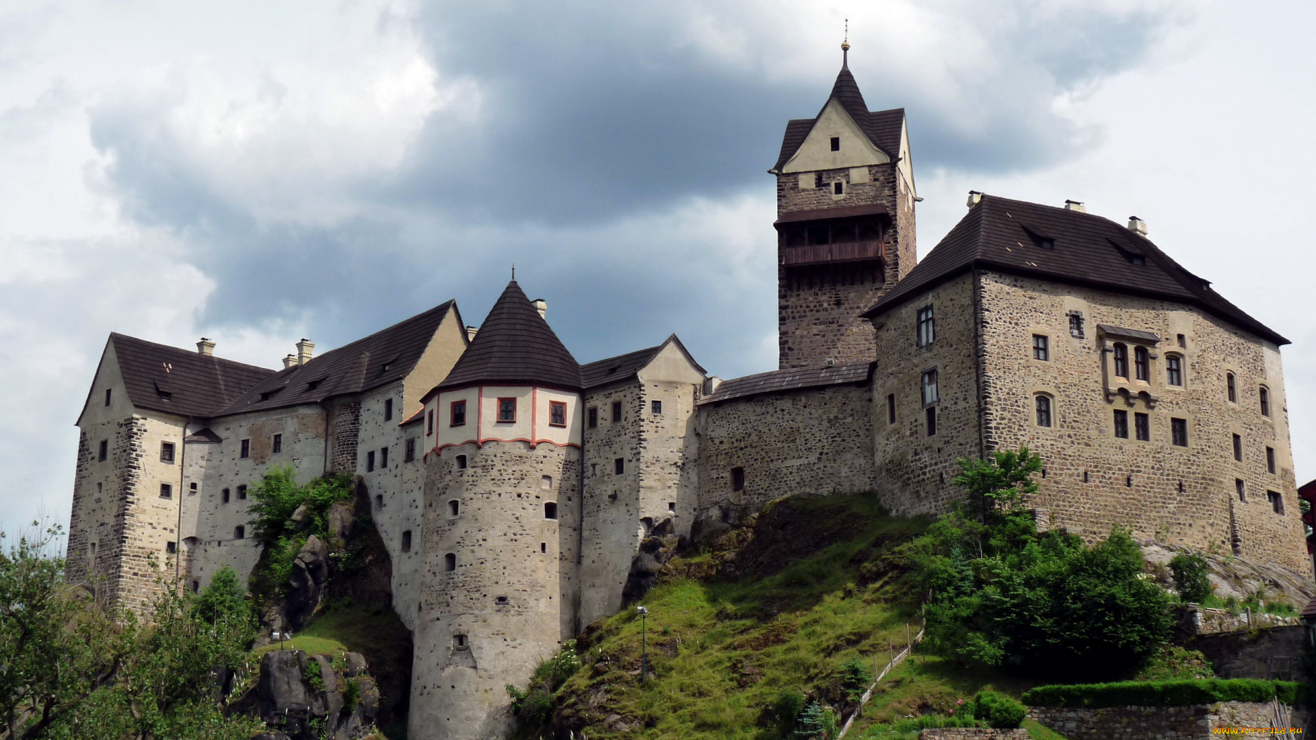 hrad, loket, города, замки, Чехии, hrad, loket