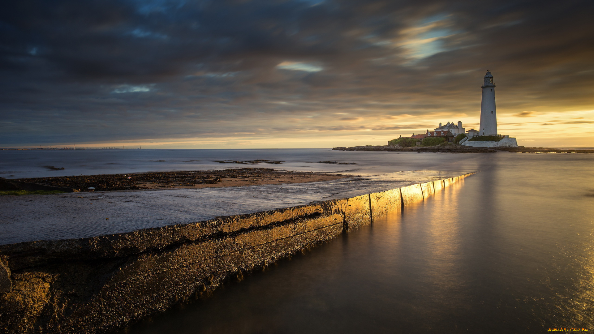 природа, маяки, закат, пейзаж, море, маяк