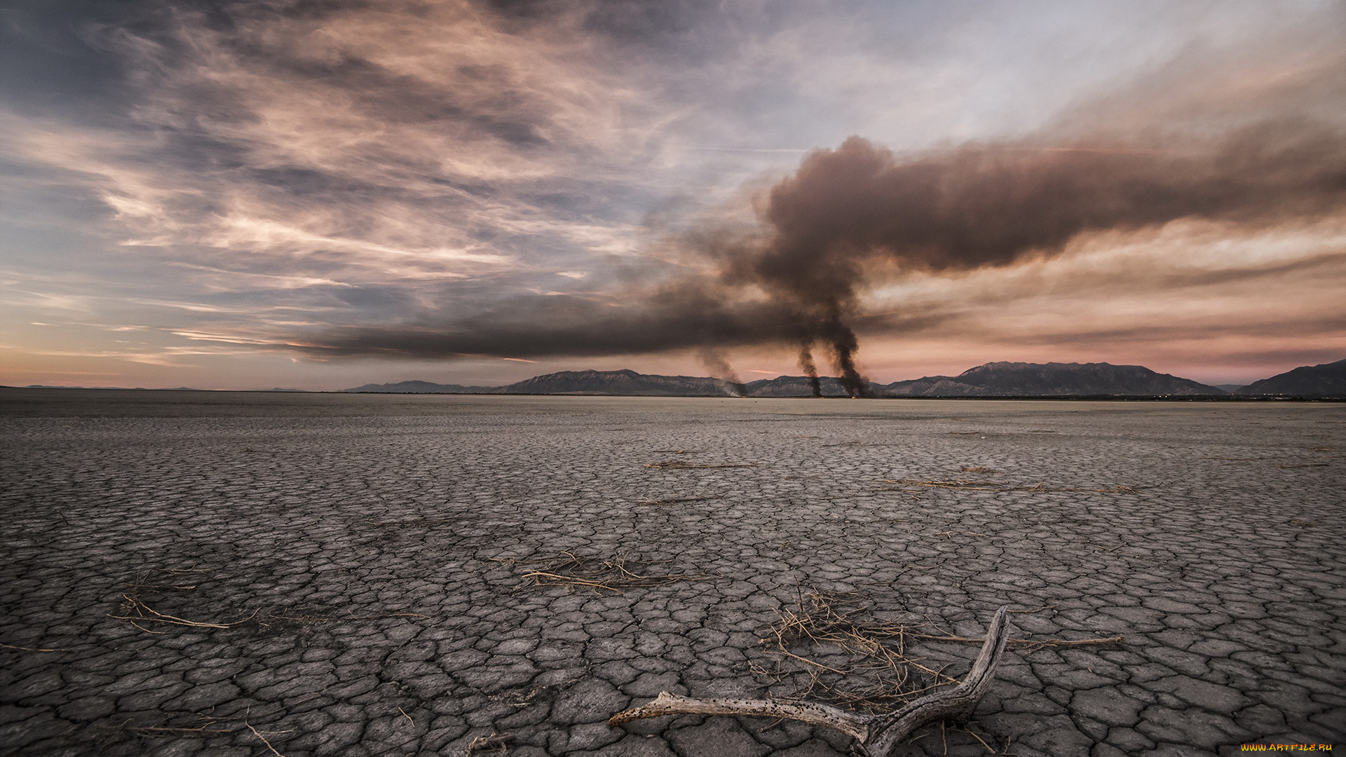 природа, пустыни, небо, пустыня, вечер