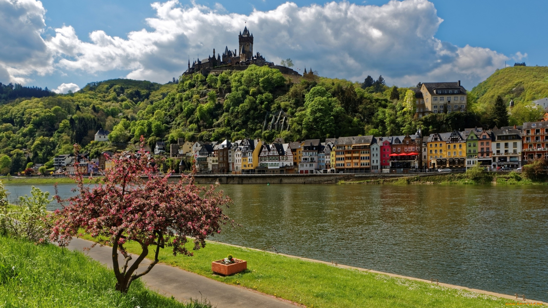 reichsburg, castle, города, замки, германии, reichsburg, castle