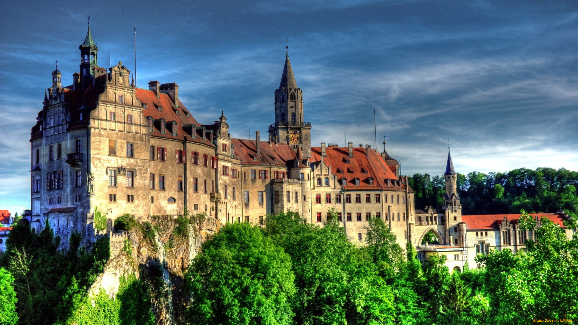 schloss, sigmaringen, города, замки, германии, schloss, sigmaringen