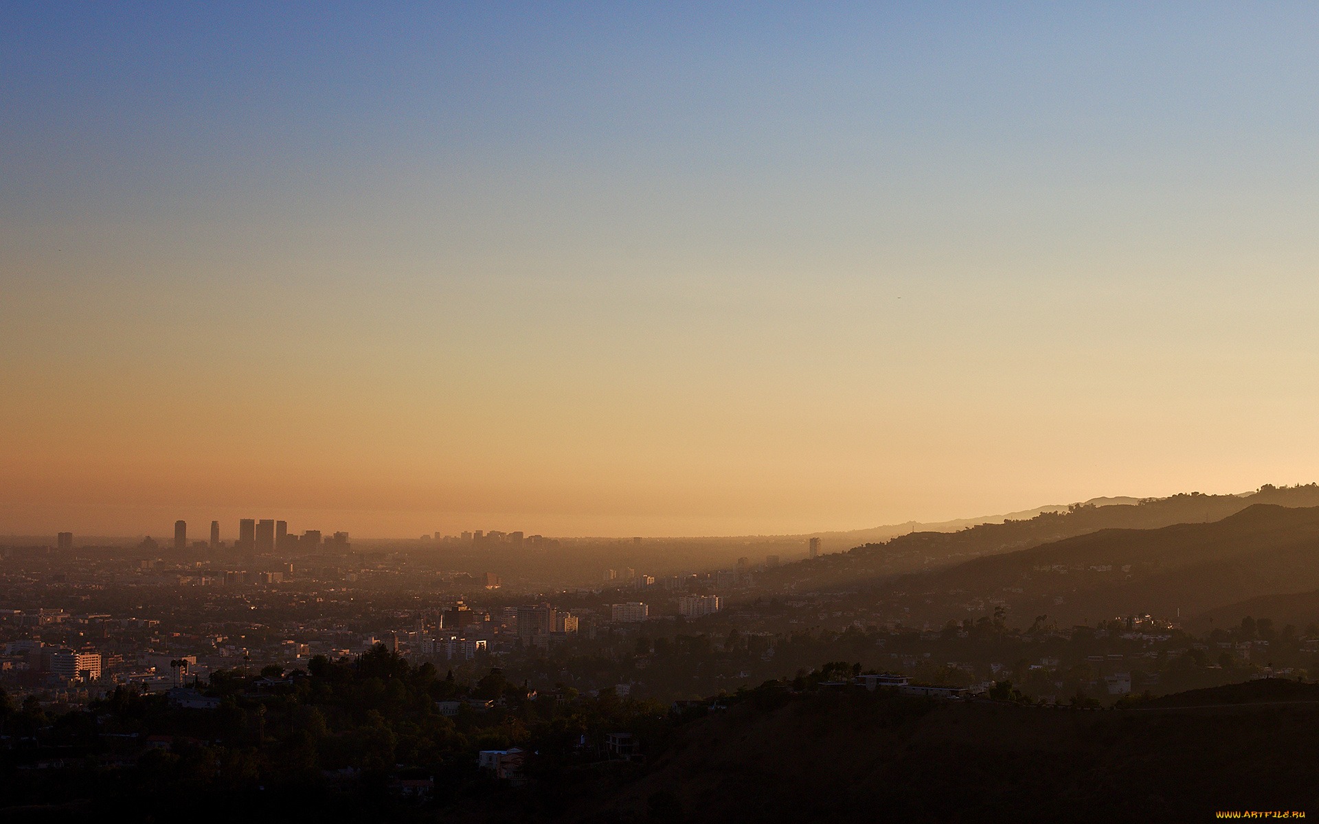 города, лос-анджелес, , сша, los, angeles, california, usa, city, sunset