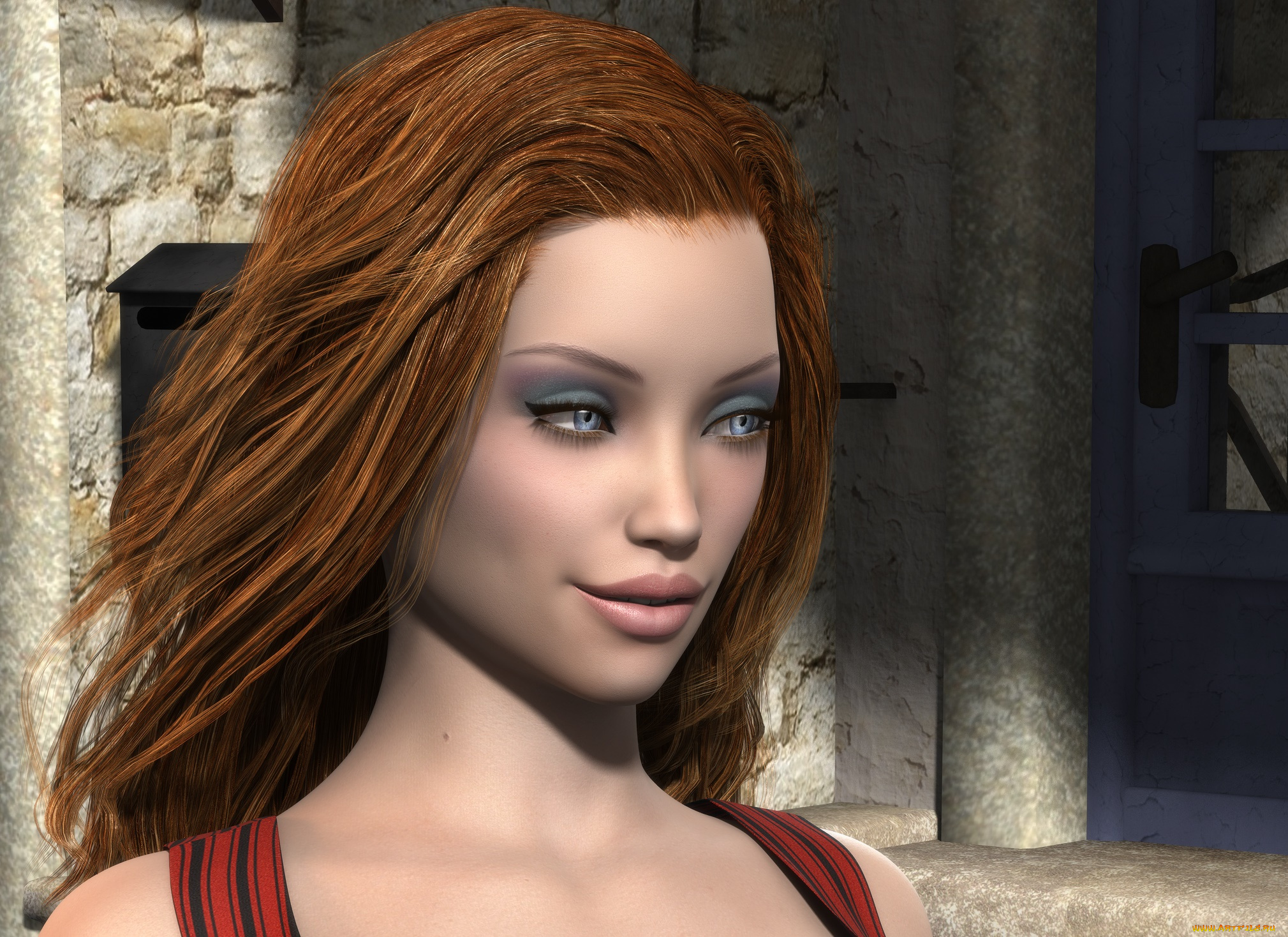 3д, графика, люди, , people, фон, взгляд, девушка