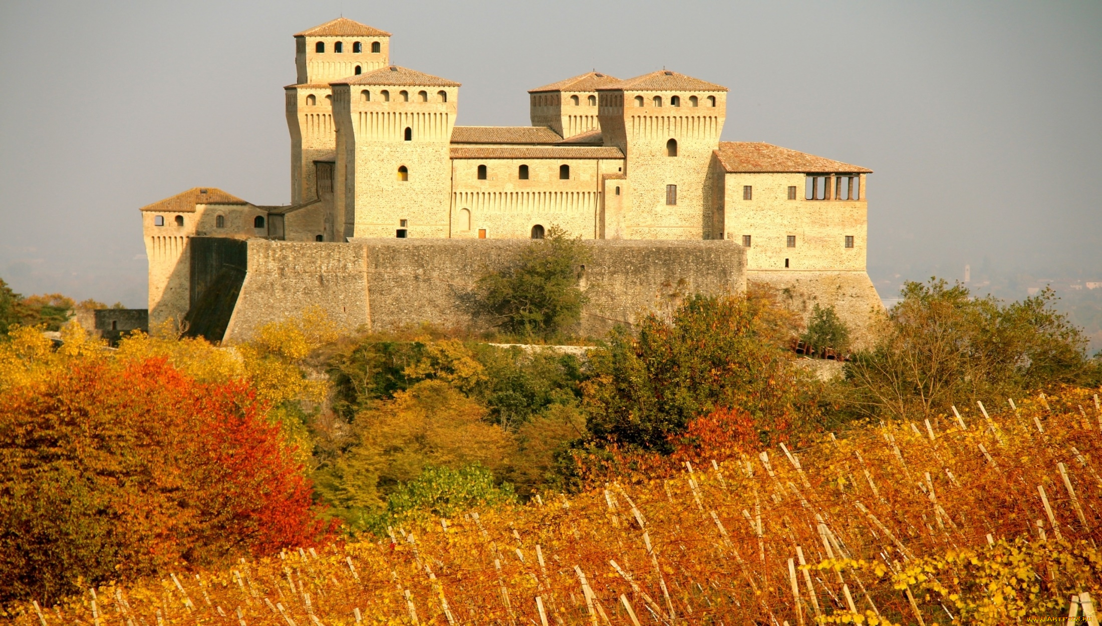 castello, di, torrechiara, города, замки, италии, castello, di, torrechiara