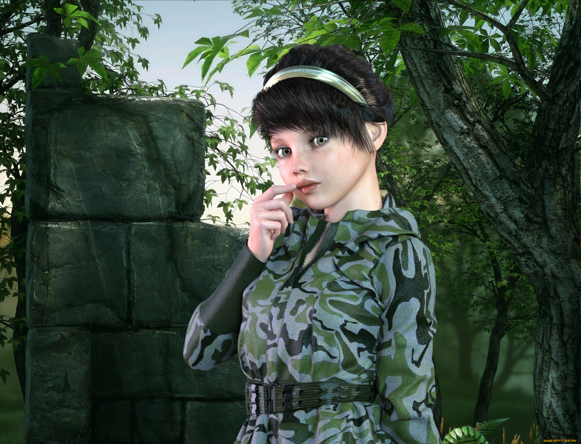 3д, графика, люди, , people, фон, взгляд, девушка