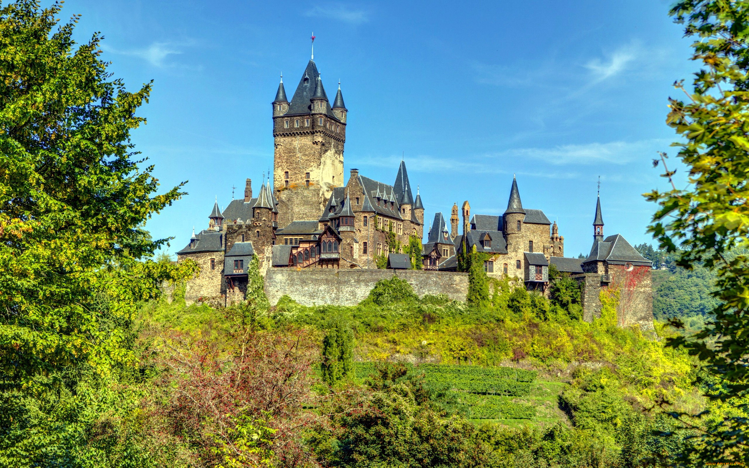 reichsburg, castle, города, замки, германии, reichsburg, castle