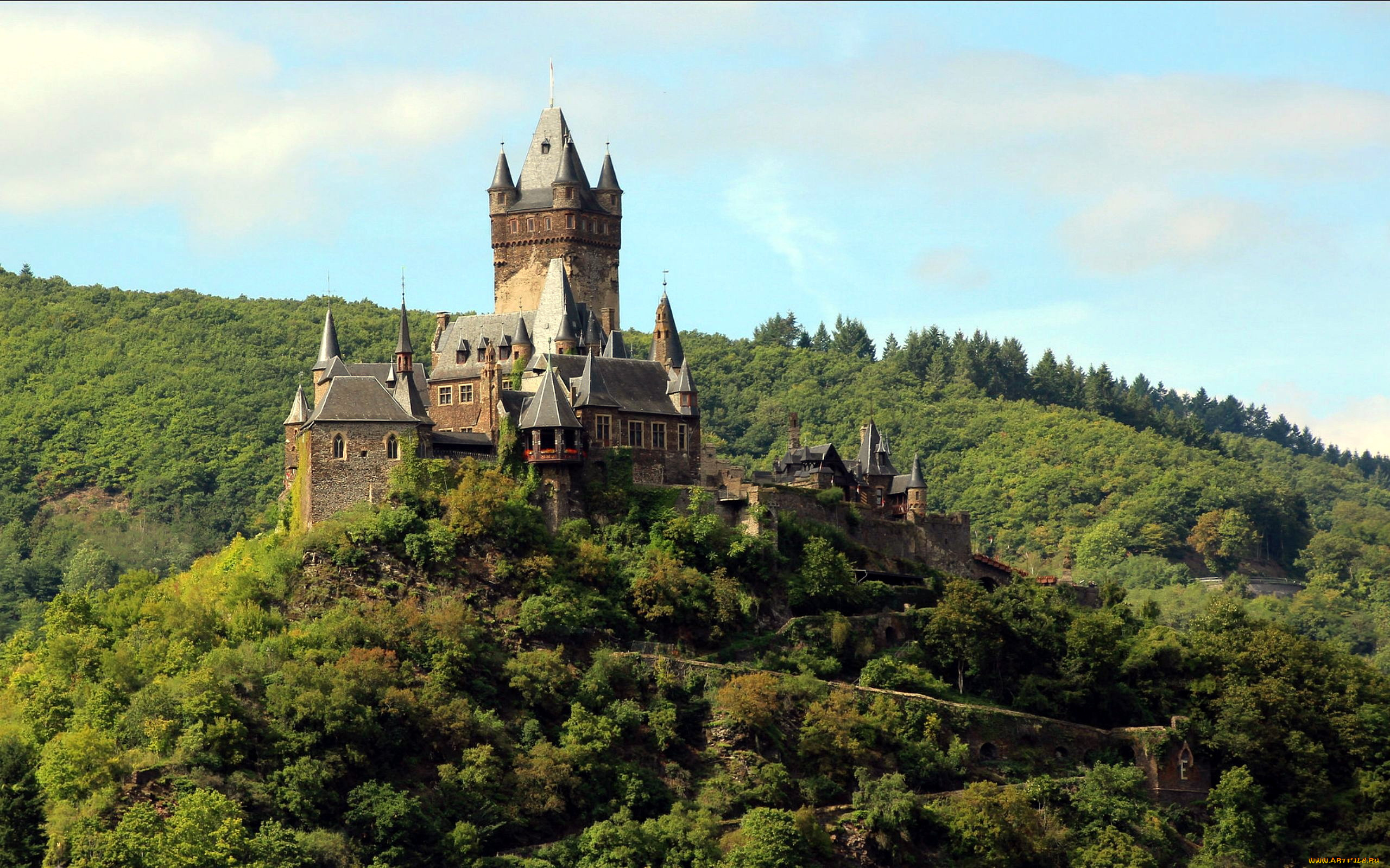 reichsburg, castle, города, замки, германии, reichsburg, castle