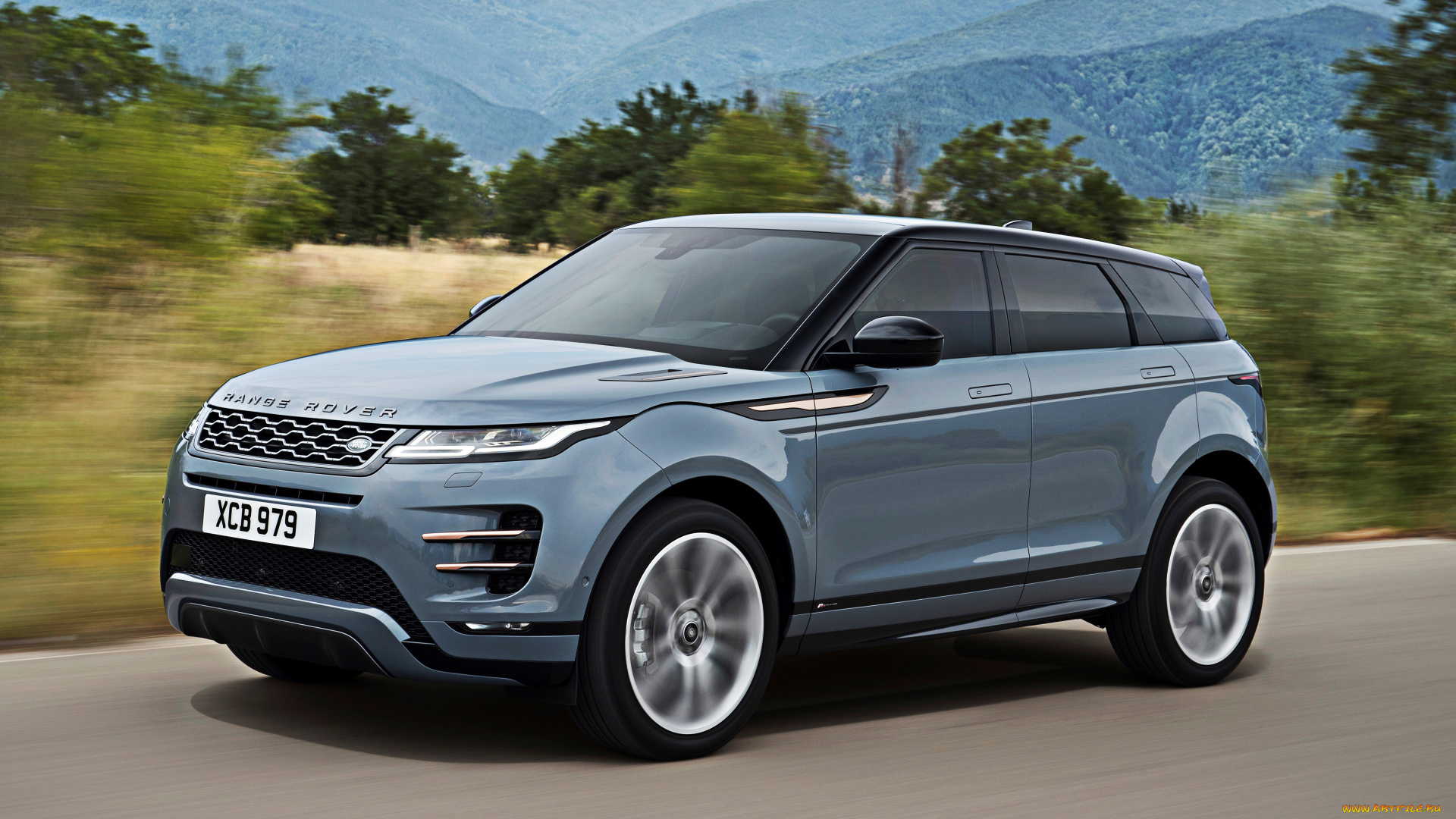 2020, range, rover, evoque, автомобили, range, rover, британские, кроссовер, синий, новый, вид, спереди, 2020, range, rover, evoque, land