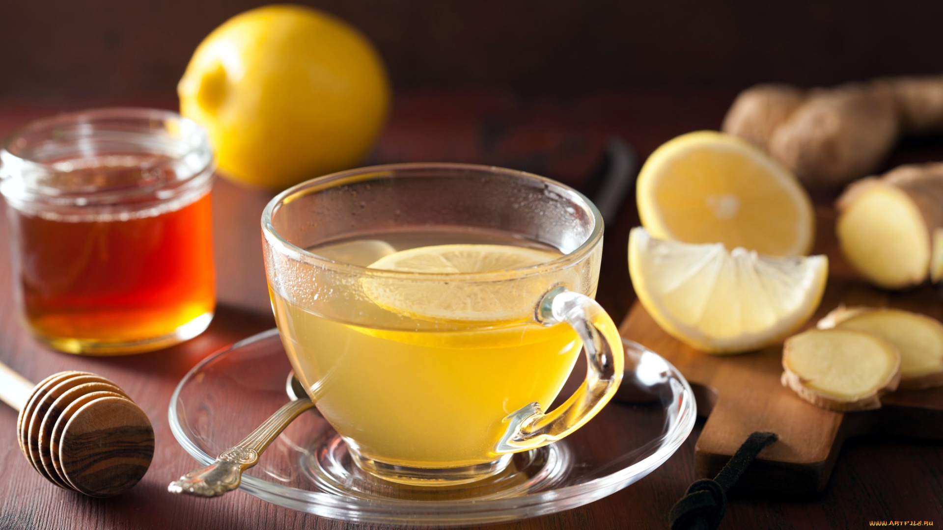 еда, напитки, , Чай, лимон, имбирь, чай, мед