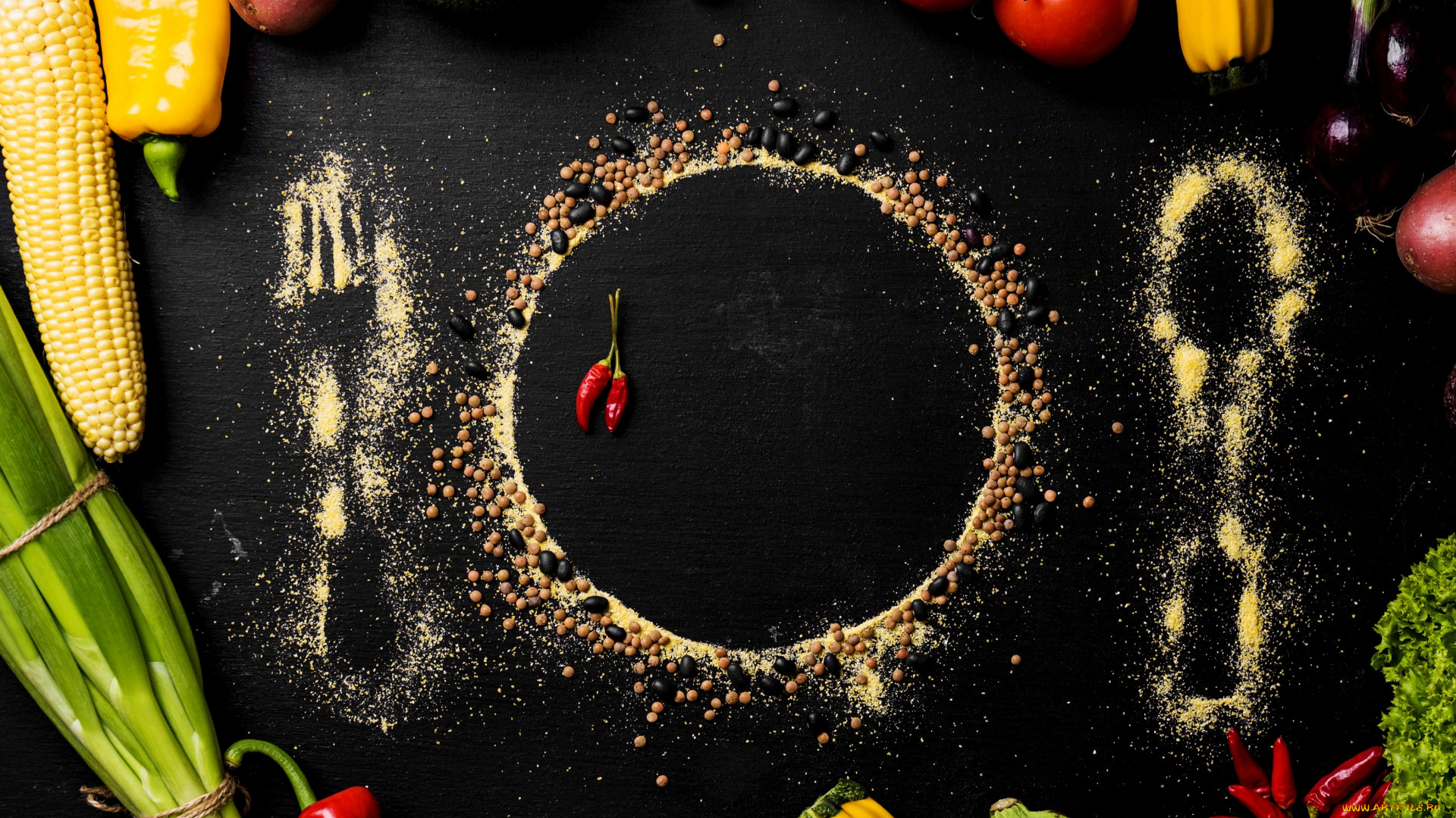 еда, разное, овощи, специи