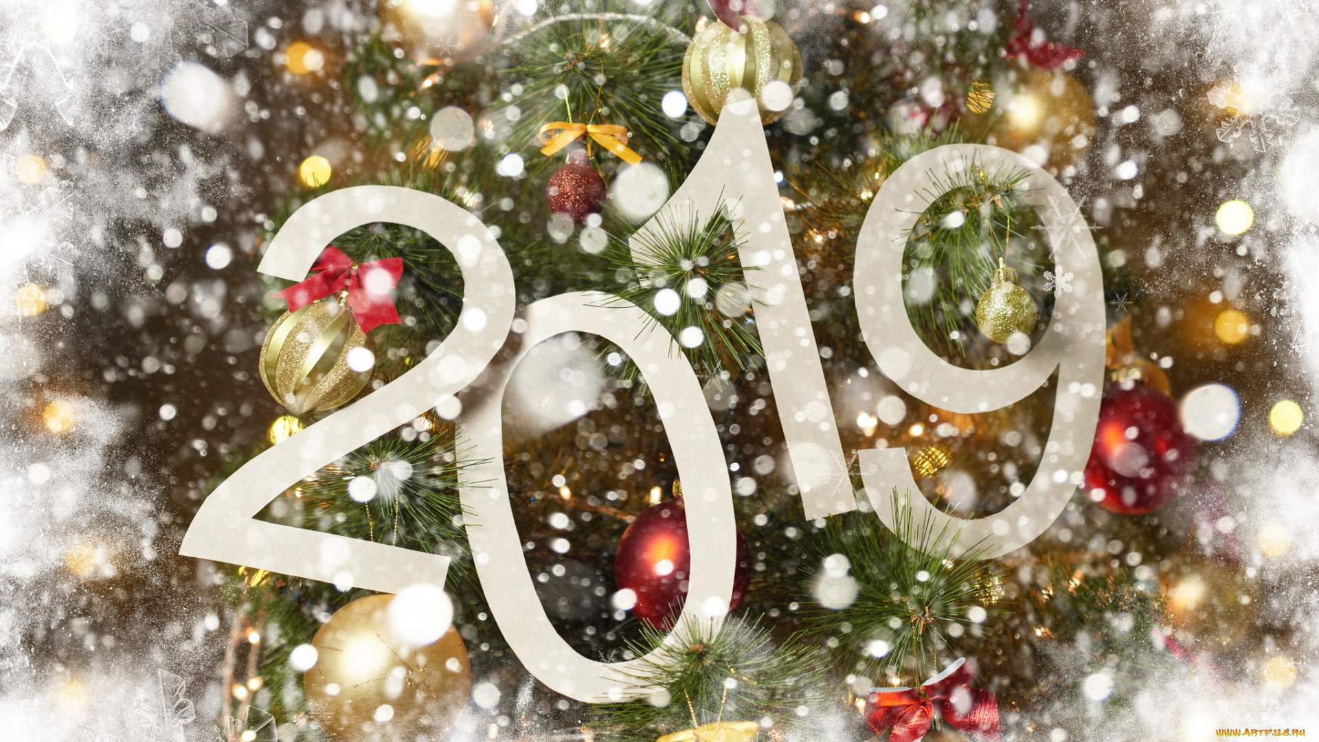 праздничные, -, разное, , новый, год, цифры, фон, новый, год
