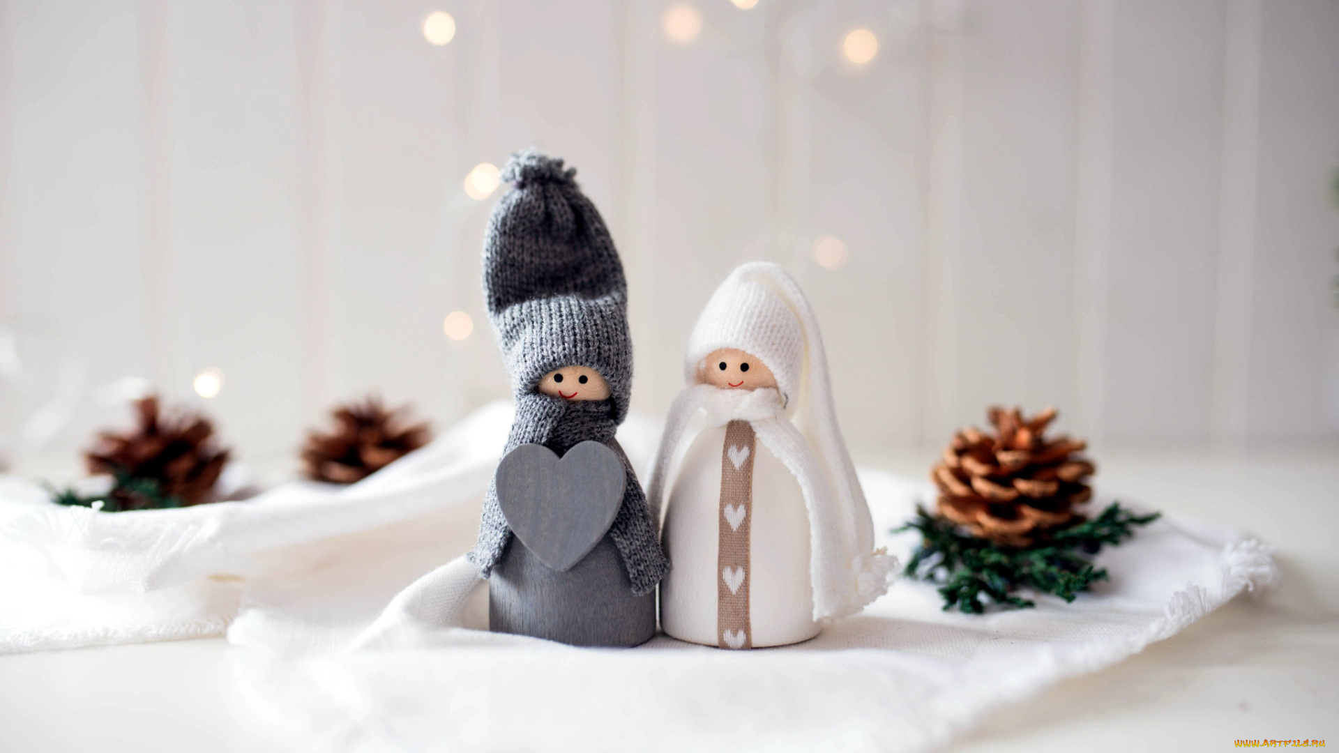 праздничные, фигурки, шишки, куколки