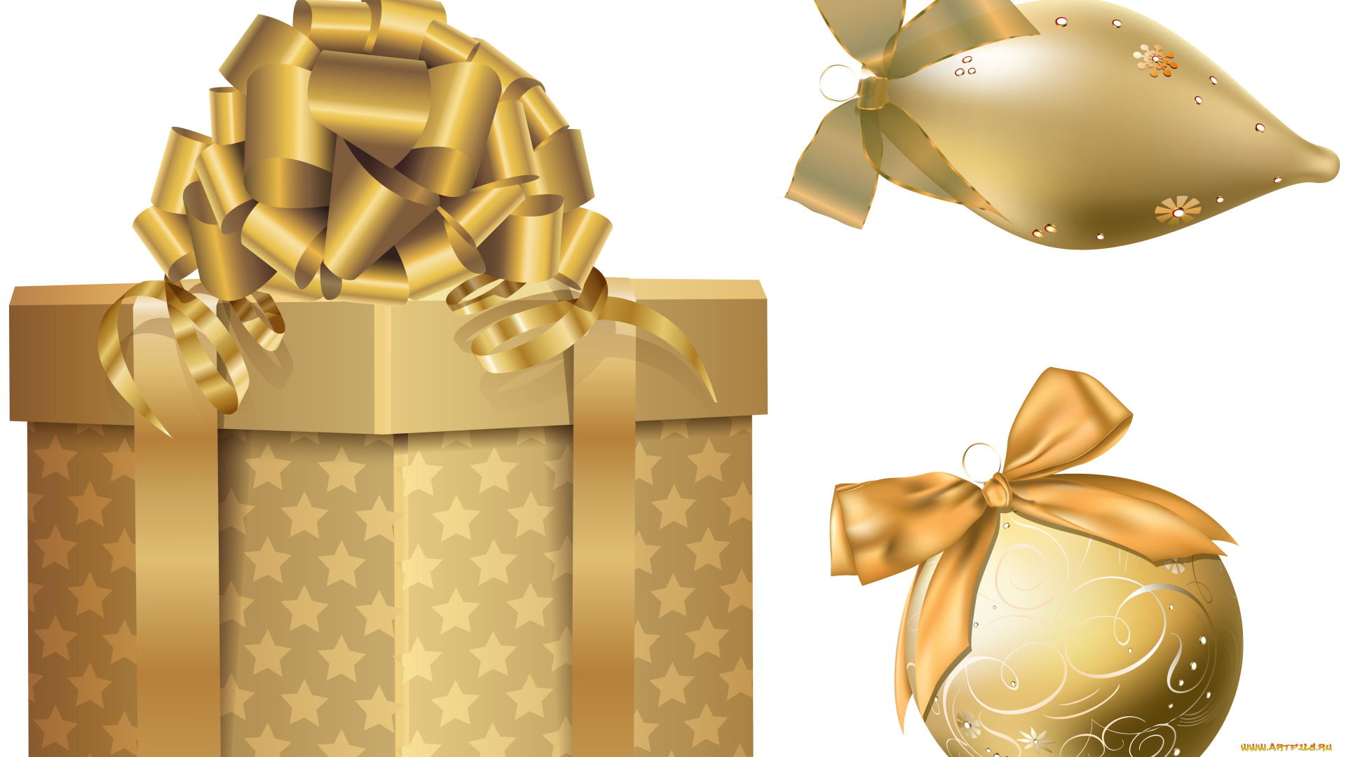 праздничные, векторная, графика, , новый, год, подарки, фон, игрушки