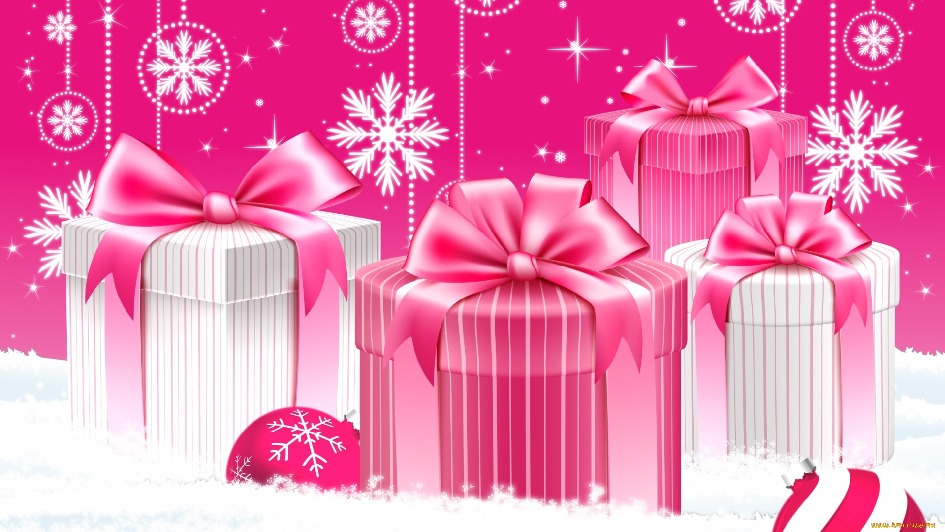 праздничные, векторная, графика, , новый, год, снежинки, фон, подарки