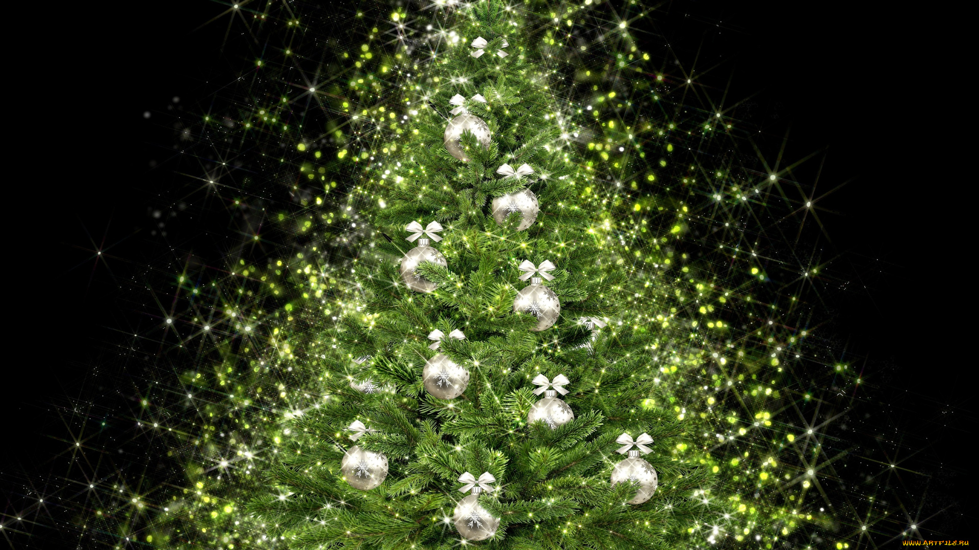 праздничные, Ёлки, новый, год, украшения, елка