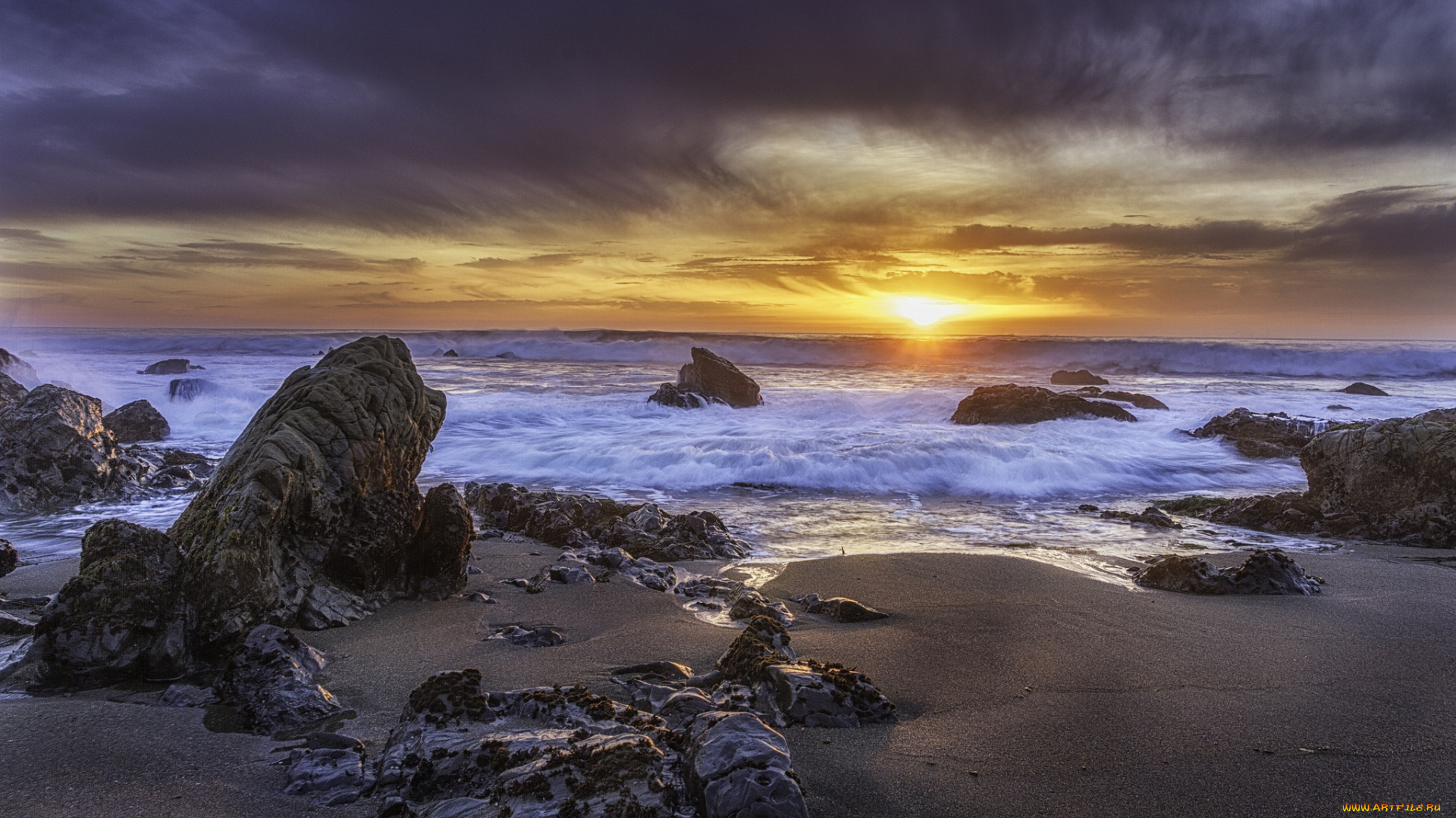 природа, побережье, простор