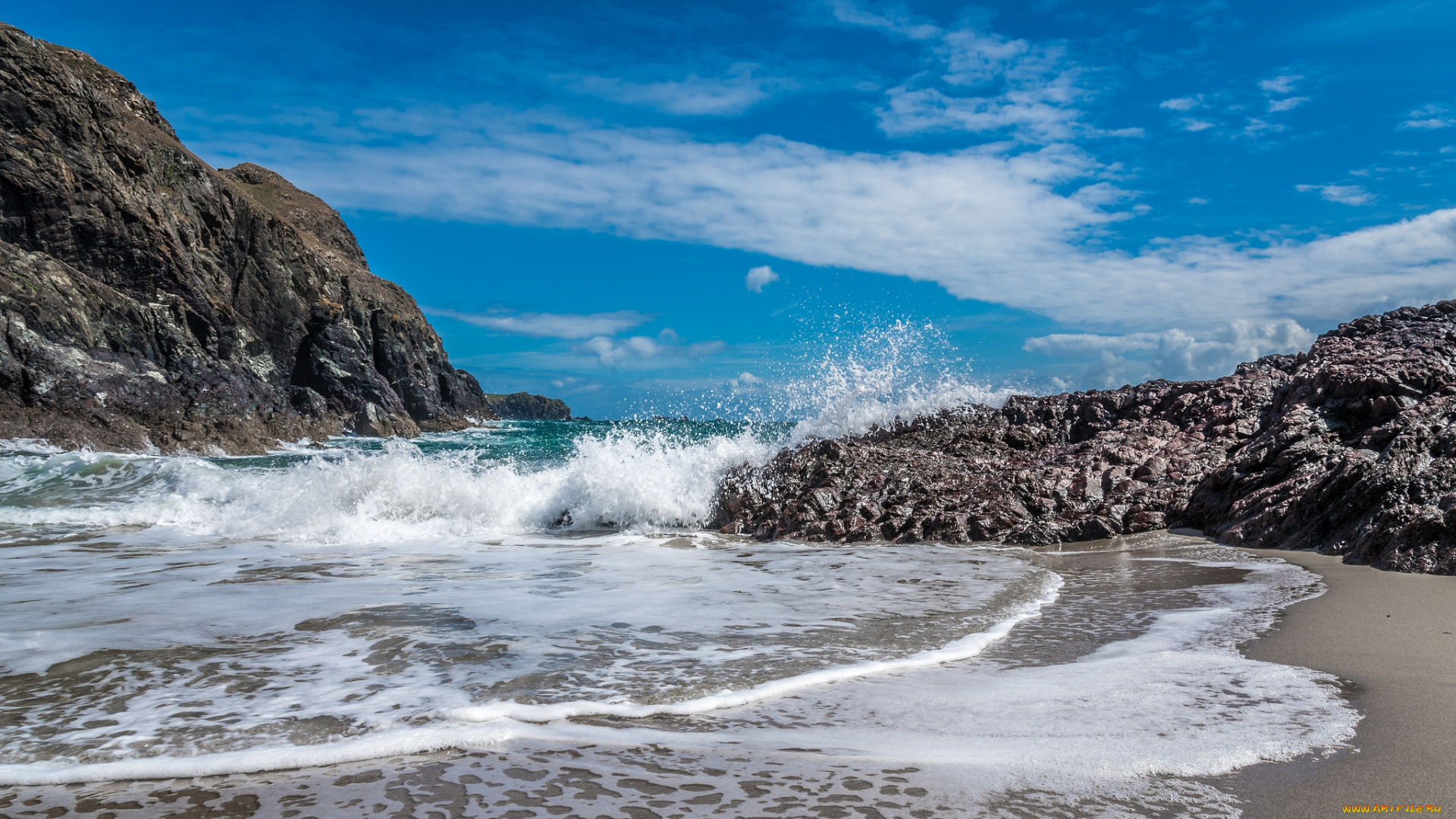 природа, побережье, простор