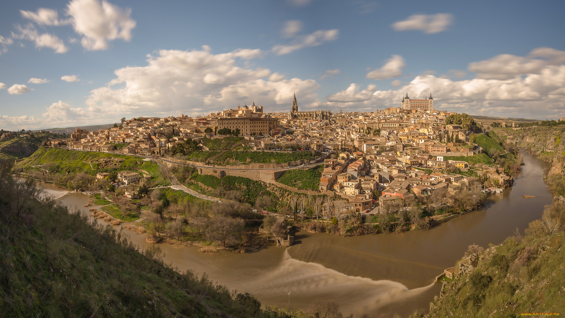 toledo, города, толедо, , испания, простор