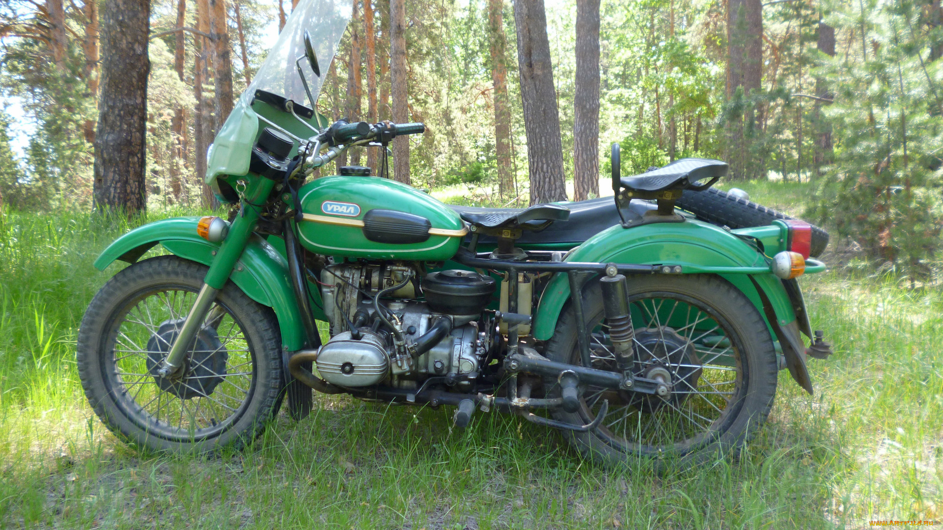 урал, мотоциклы, мотоциклы, с, коляской, мотоцикл