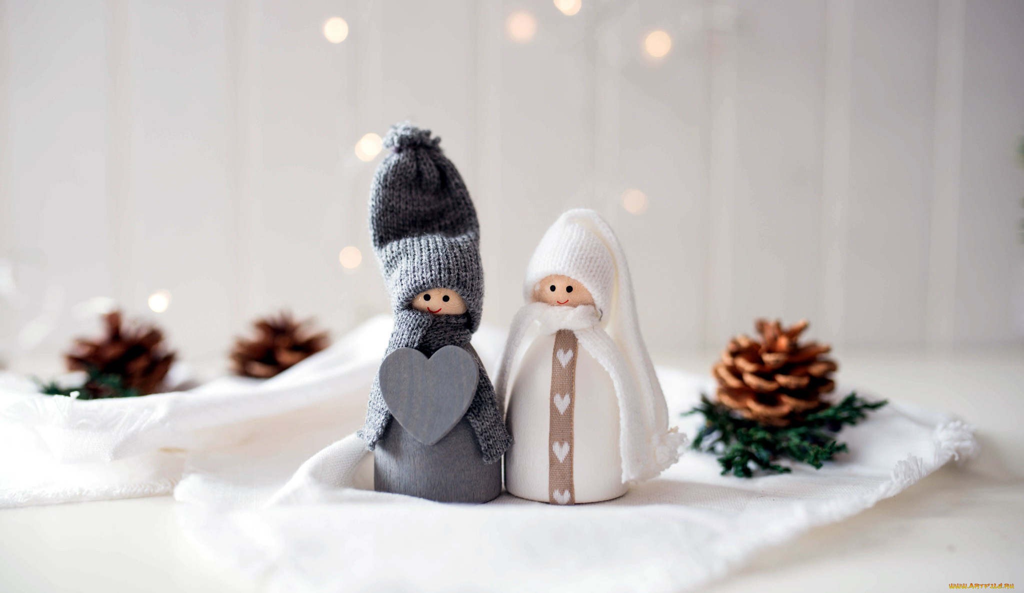 праздничные, фигурки, шишки, куколки