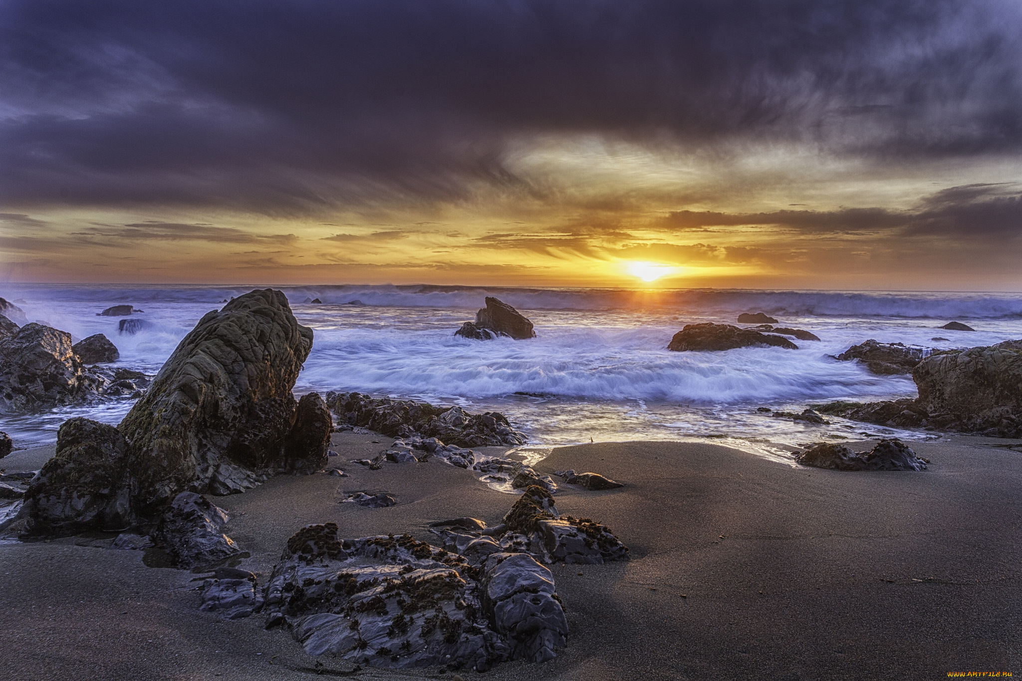 природа, побережье, простор