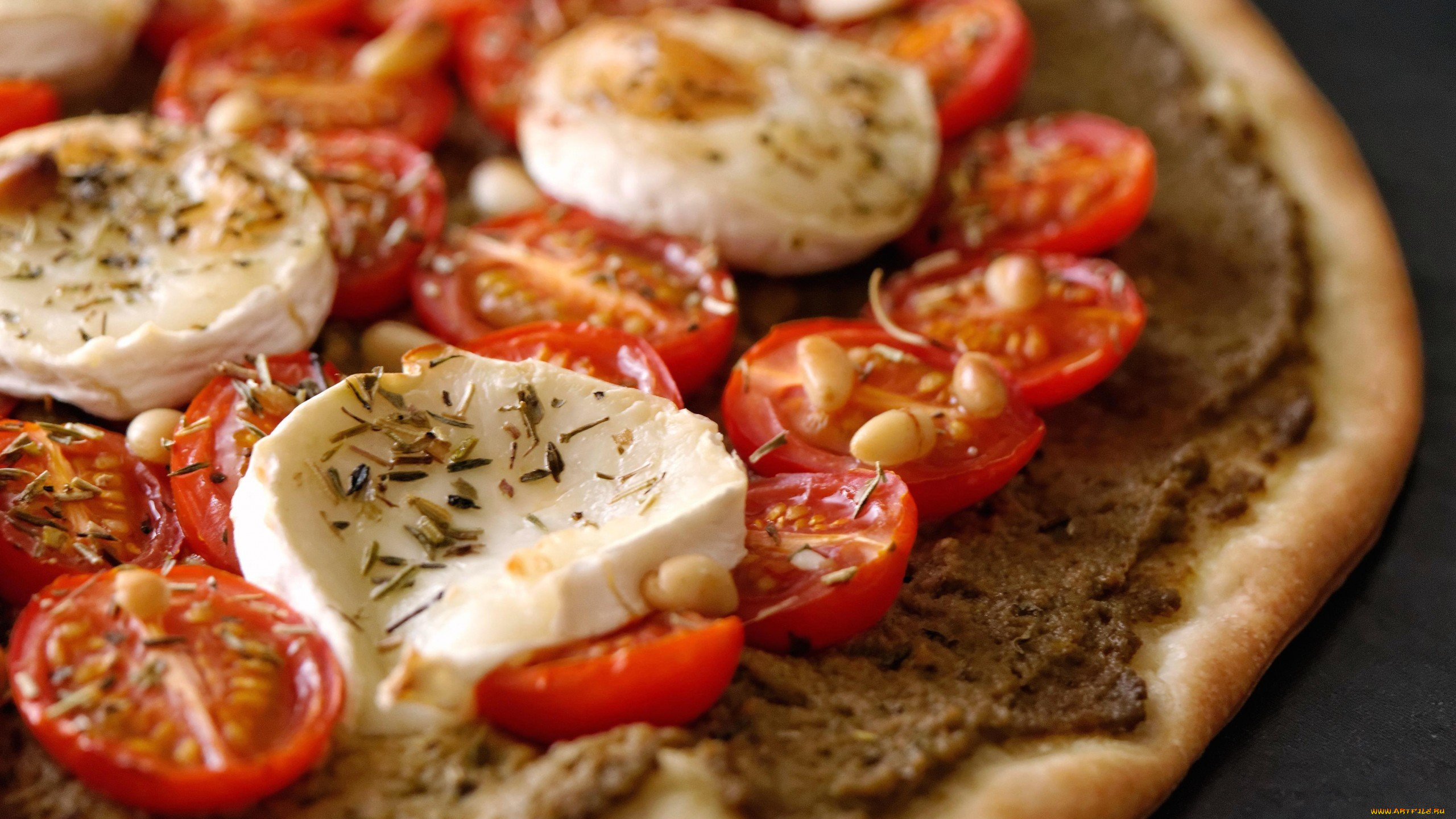 еда, пицца, томаты, помидоры