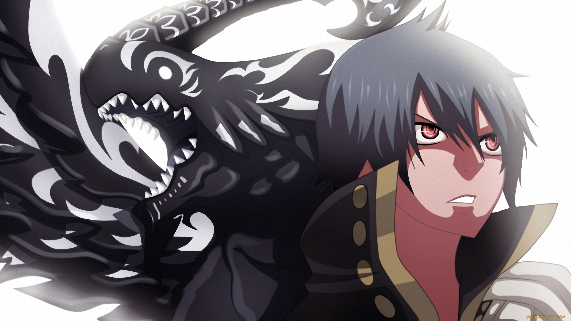 аниме, fairy, tail, колдун, волшебник, акнология, дракон, маг, zeref