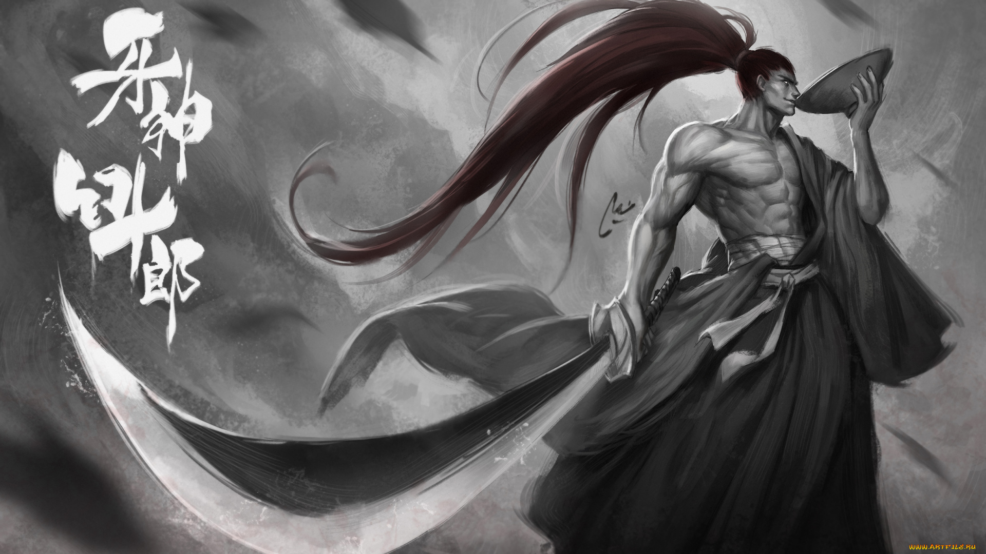 samurai, shodown, 2019, genjuro, kibagami, видео, игры, ---другое, мужчина, фон, меч