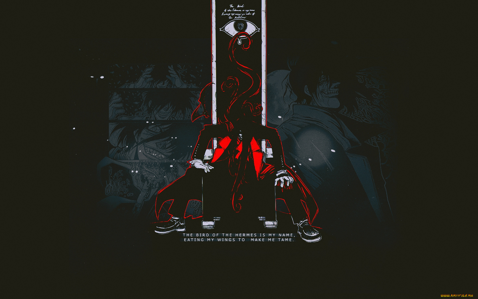 аниме, hellsing, dracula, vampire, алукард, дракула, вампир, alucard