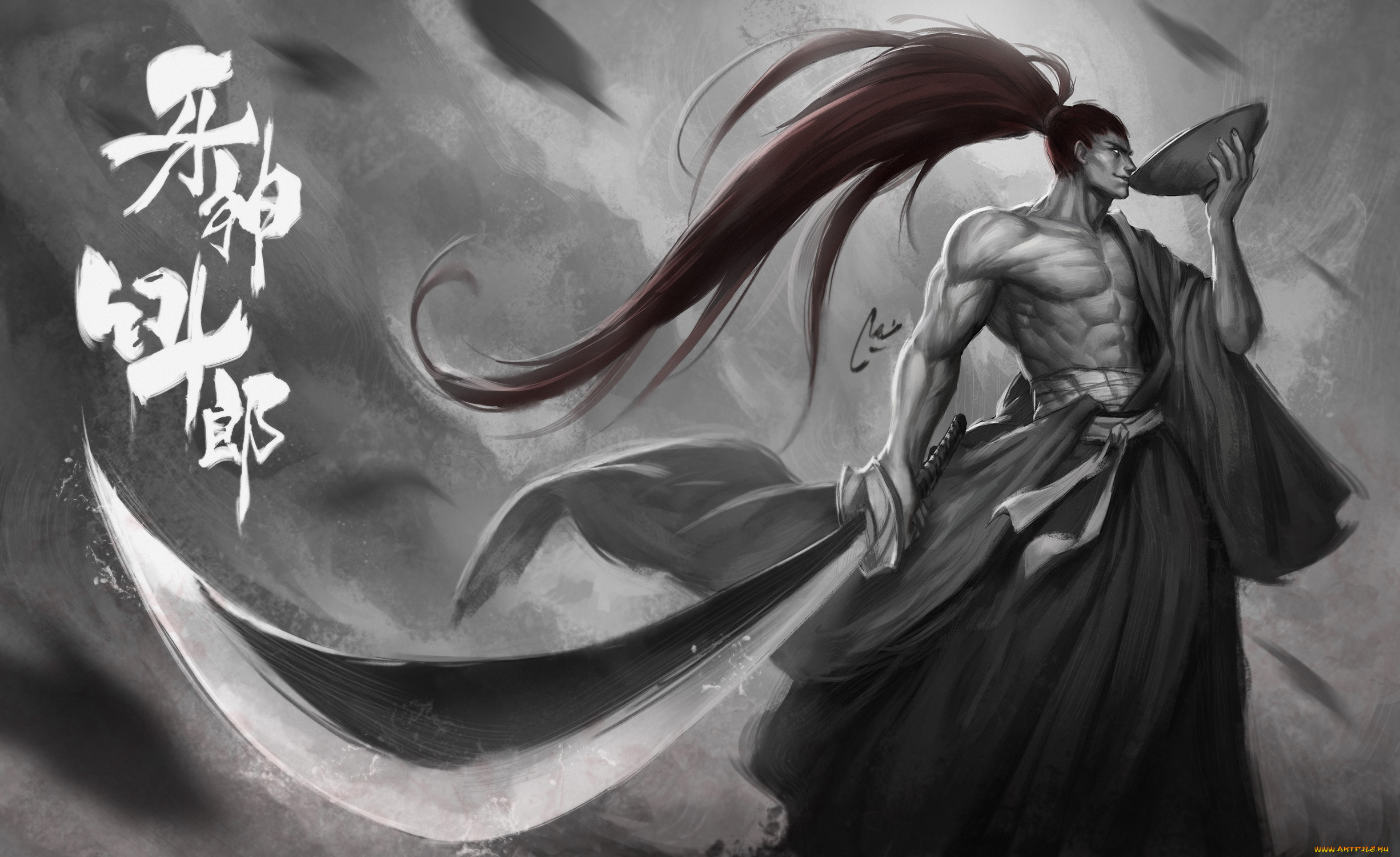 samurai, shodown, 2019, genjuro, kibagami, видео, игры, ---другое, мужчина, фон, меч