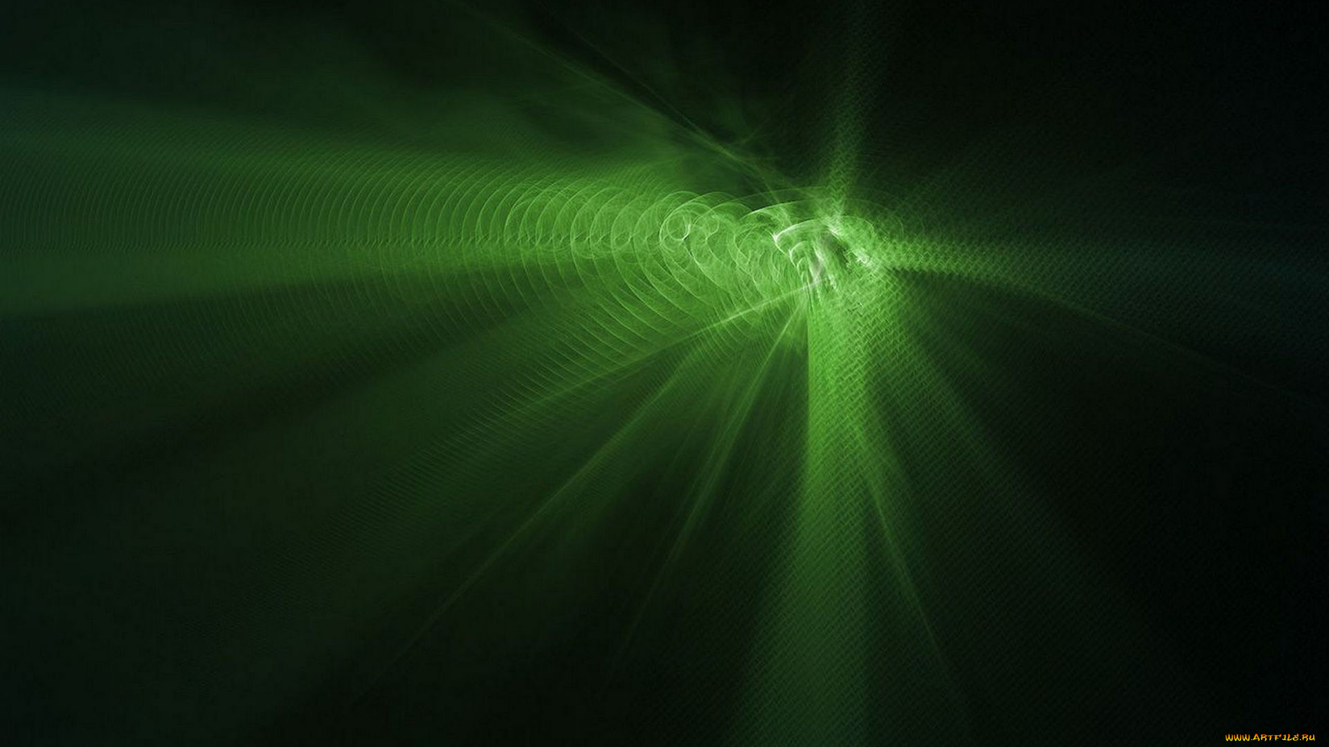3д, графика, абстракция, , abstract, зеленый, свет