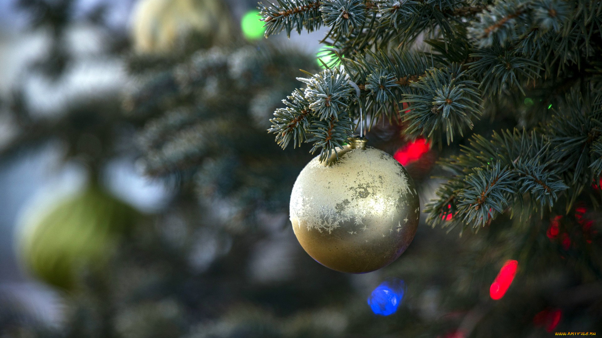 праздничные, шары, елка, шарик, гирлянда